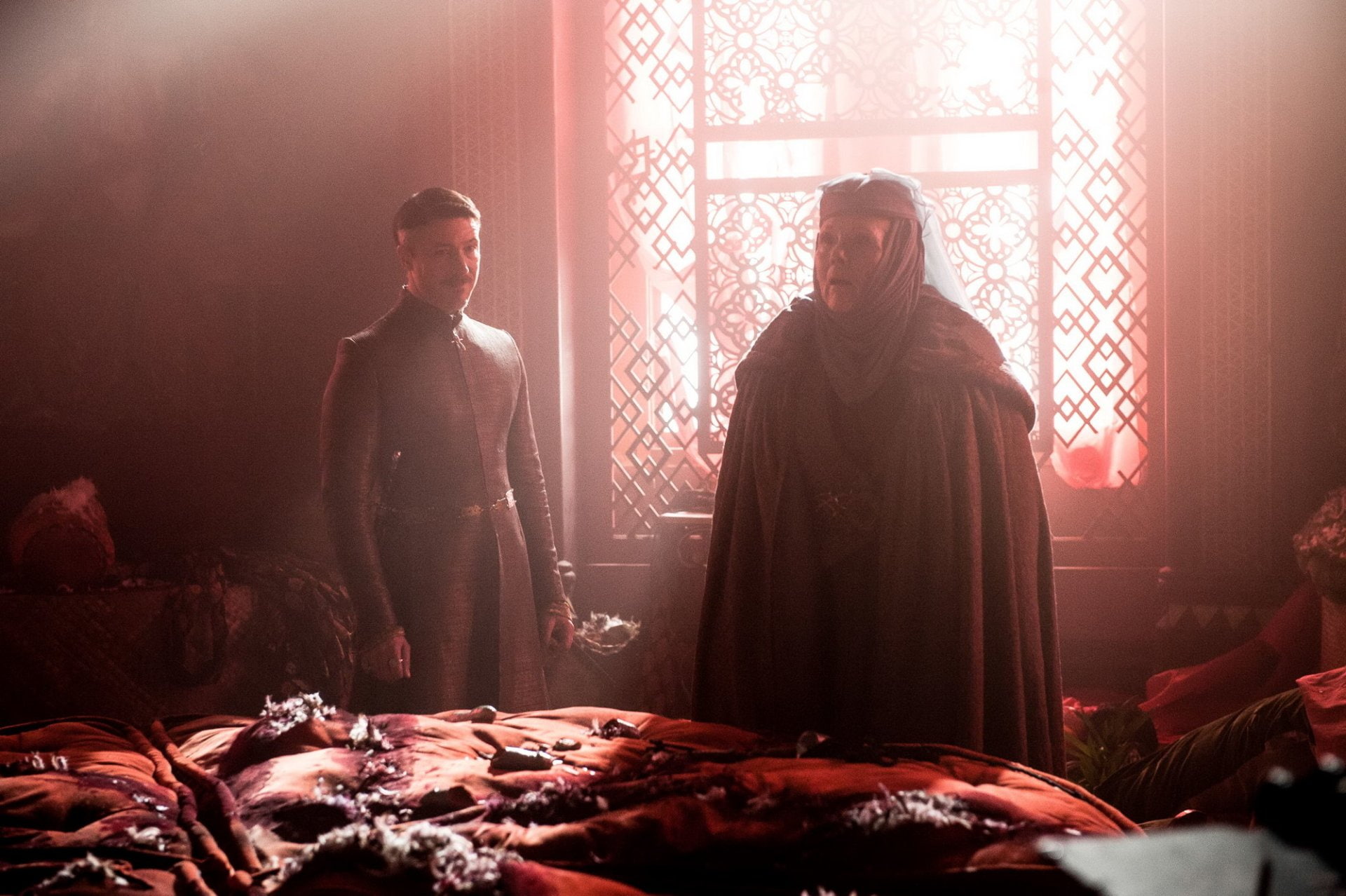 Aidan Gillen, Petyr Baelish, Game Of Thrones, 1080P, TV Show, Diana Rigg, Olenna Tyrell, HD Wallpaper