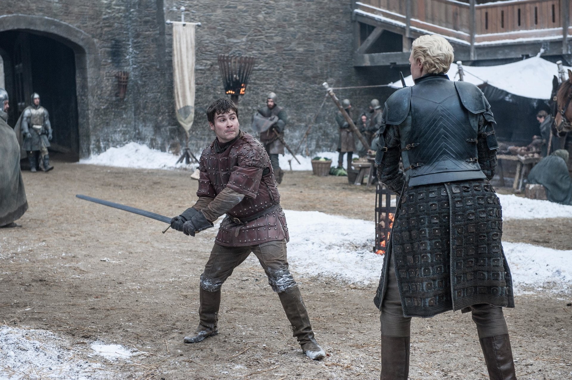 1080P, Podrick Payne, Game Of Thrones, Brienne Of Tarth, Gwendoline Christie, TV Show, Daniel Portman, HD Wallpaper