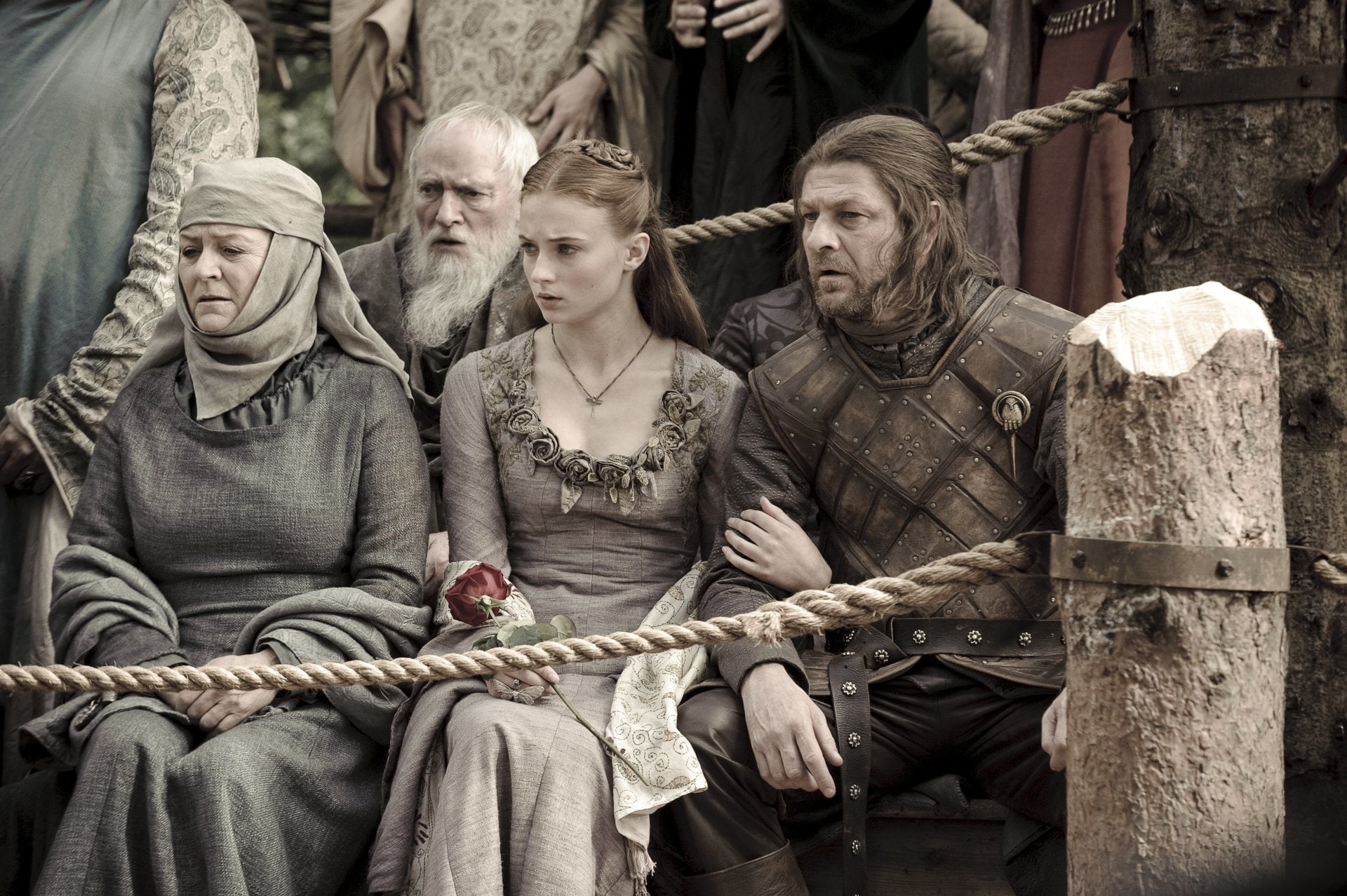 TV Show, Sansa Stark, Sophie Turner, 1080P, Game Of Thrones, Eddard Stark, Julian Glover, Sean Bean, Pycelle (Game of Thrones), HD Wallpaper