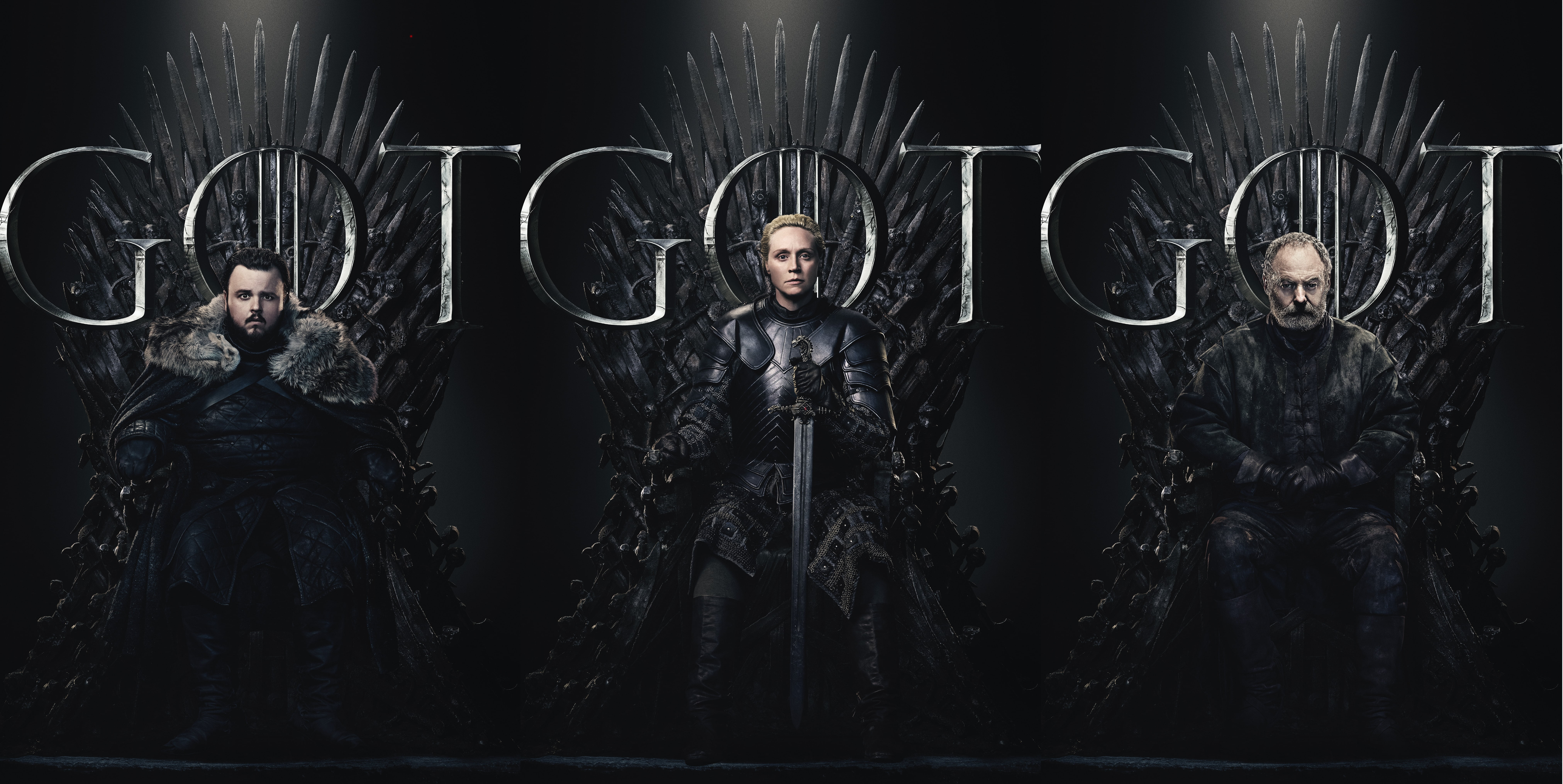 Liam Cunningham, Gwendoline Christie, Davos Seaworth, TV Show, John Bradley, 8K, Game Of Thrones, Samwell Tarly, Brienne Of Tarth, HD Wallpaper