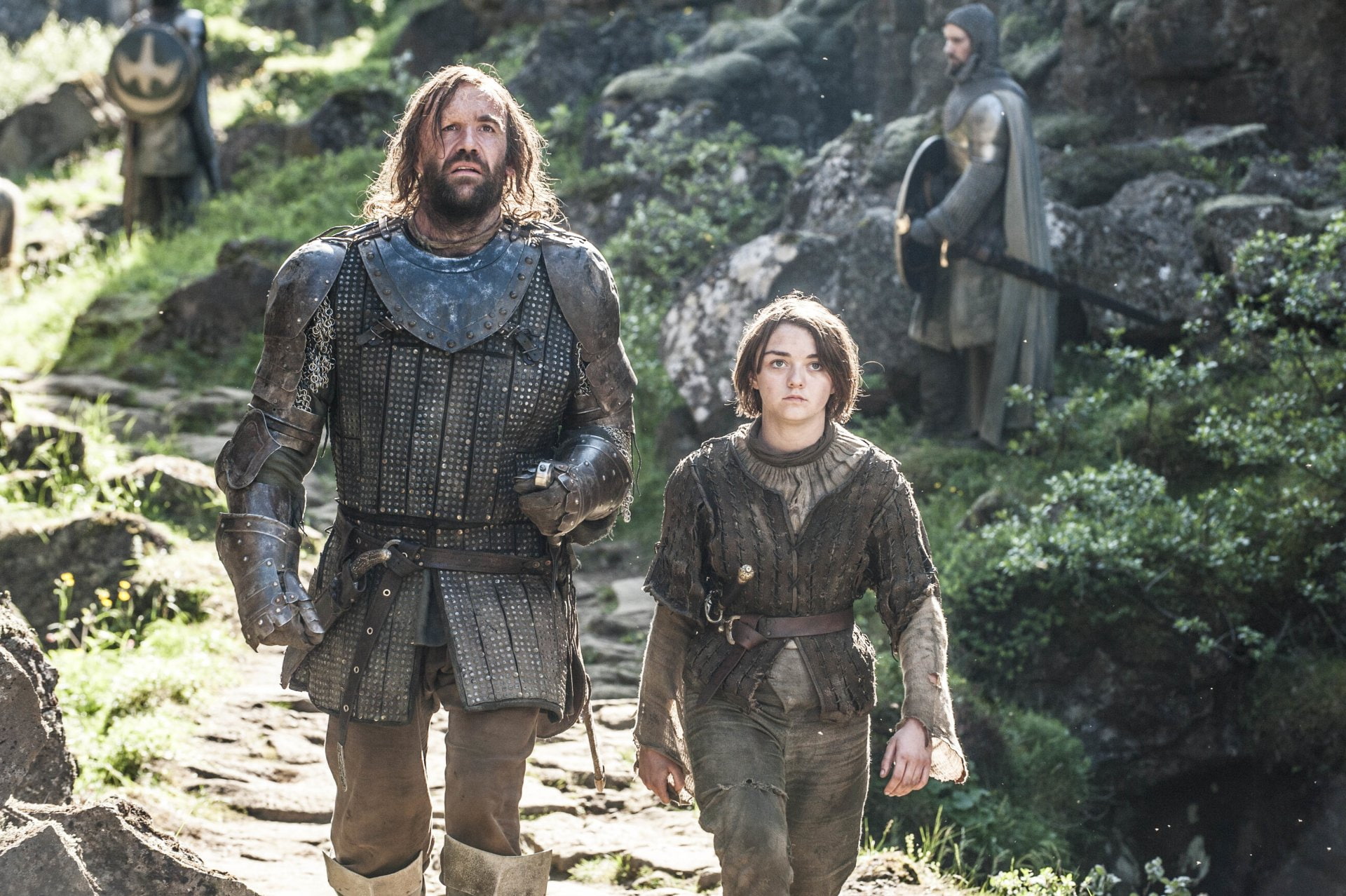 TV Show, Sandor Clegane, Rory McCann, Arya Stark, Game Of Thrones, Maisie Williams, 1080P, HD Wallpaper
