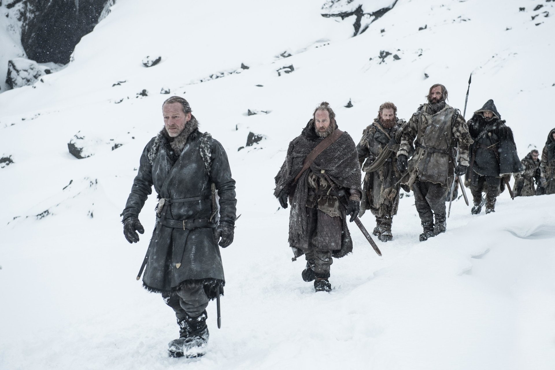 Sandor Clegane, Jorah Mormont, Thoros of Myr, Tormund Giantsbane, 1080P, TV Show, Kristofer Hivju, Rory McCann, Iain Glen, Game Of Thrones, HD Wallpaper