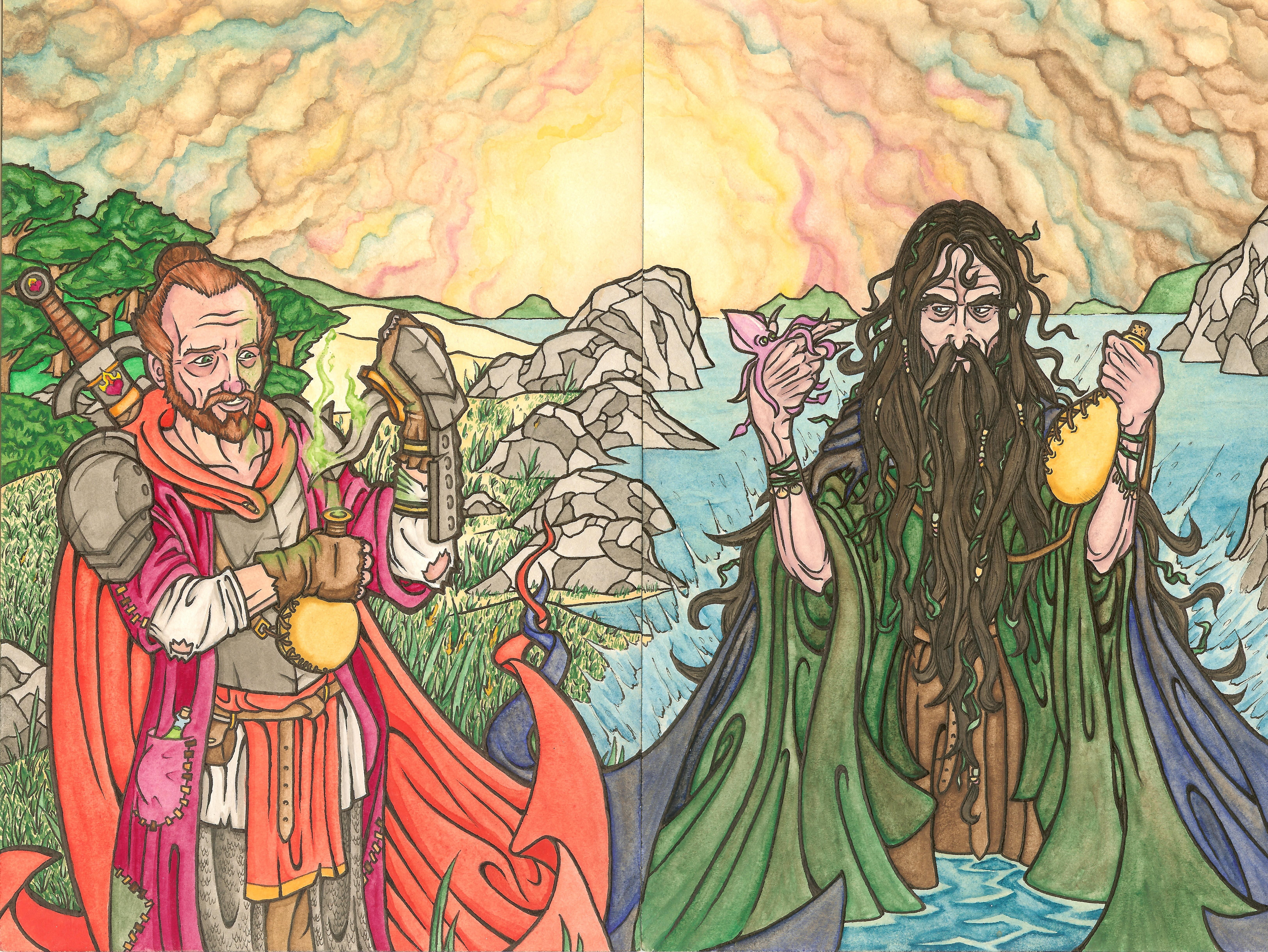 Fantasy, Aeron Greyjoy, 5K, Thoros of Myr, A Song Of Ice And Fire, HD Wallpaper