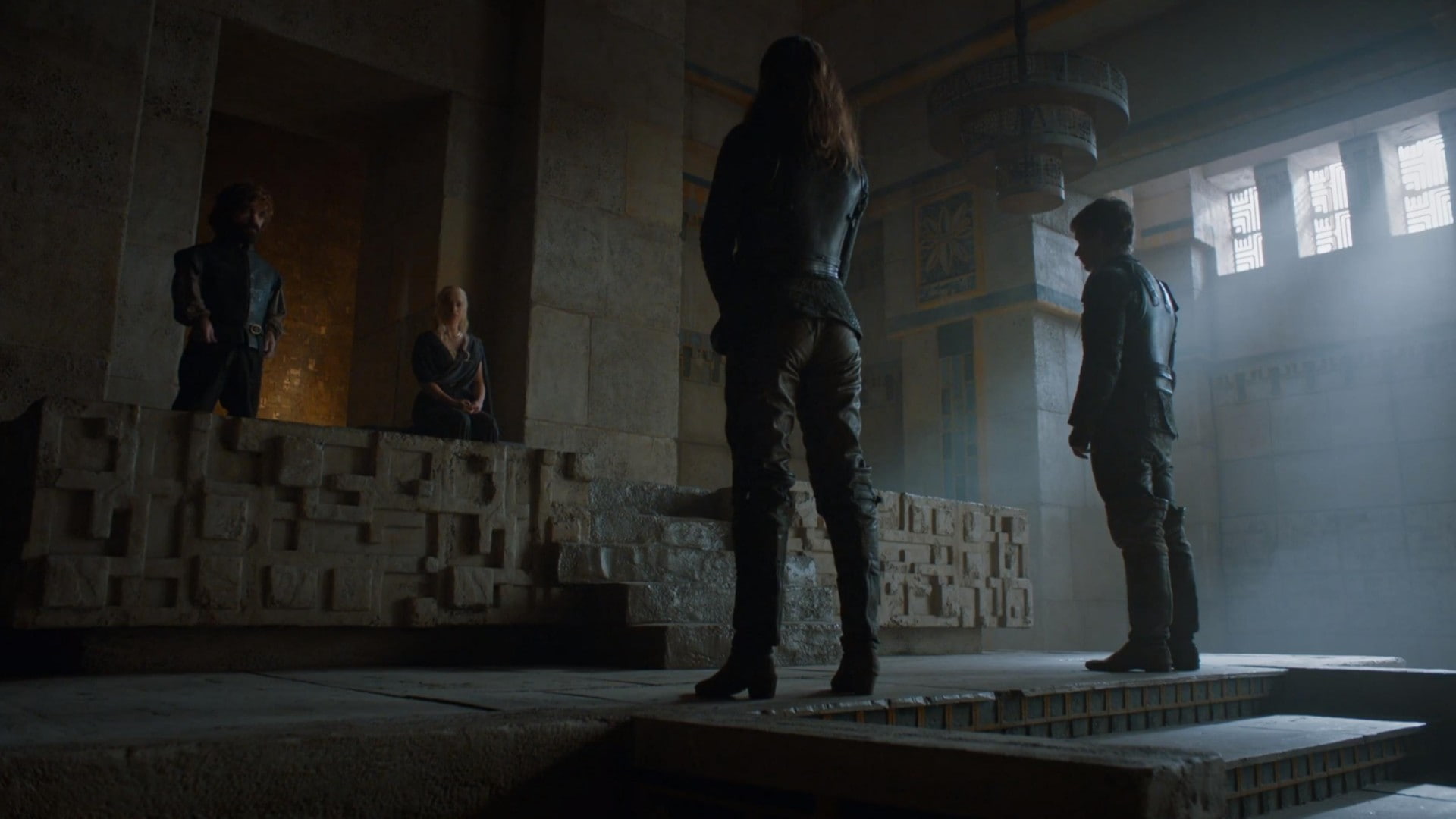 place of worship, full length, craft, yara greyjoy, Game of Thrones, representation, 1080P, architecture, the past, standing, human representation, architectural column, HD Wallpaper