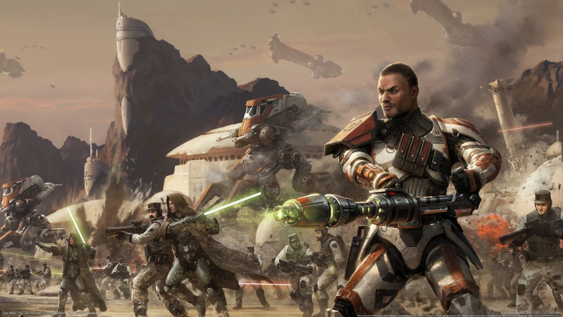 Commander Cody, Star Wars: The Old Republic, outdoors, armed forces, army, men, military uniform, adult, security, gun, army soldier, clothing, aggression, HD Wallpaper