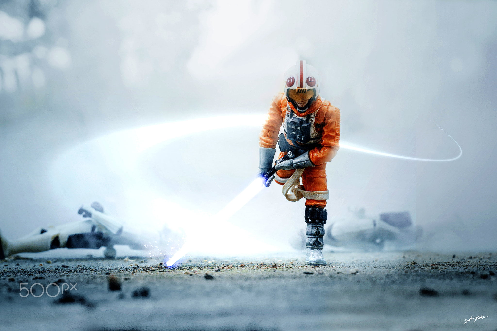 spraying, sport, one person, protection, working, full length, occupation, firefighter, black, toys, adult, selective focus, Star Wars, winter, day, holding, HD Wallpaper