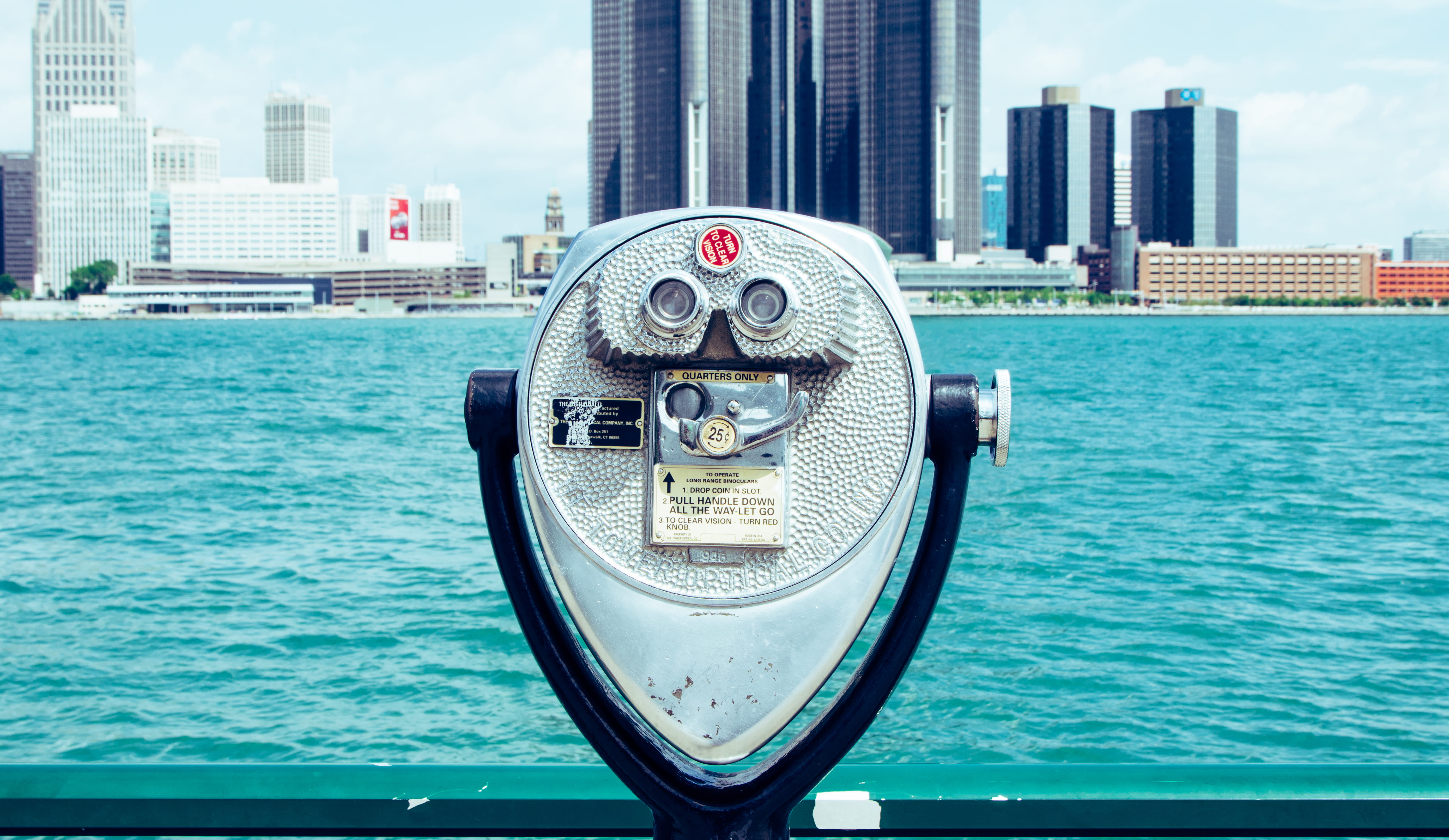 built structure, no people, usa, binoculars, skyscraper, close-up, cityscape, architecture, sky, office building exterior, outdoors, canada, coin operated, HD Wallpaper