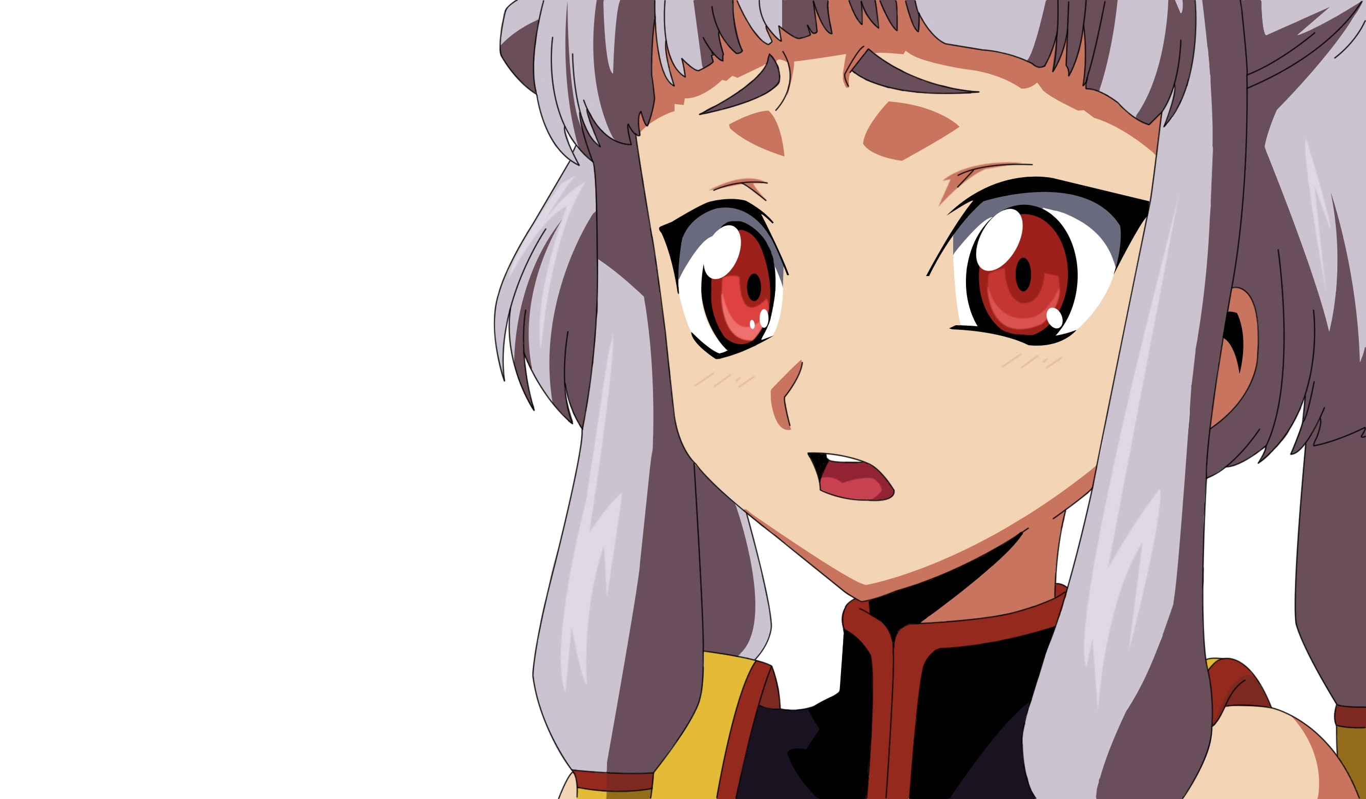 2K, simple, background, hd, code, tianzi, anime, Code Geass, white, geass, simple background, art, HD Wallpaper