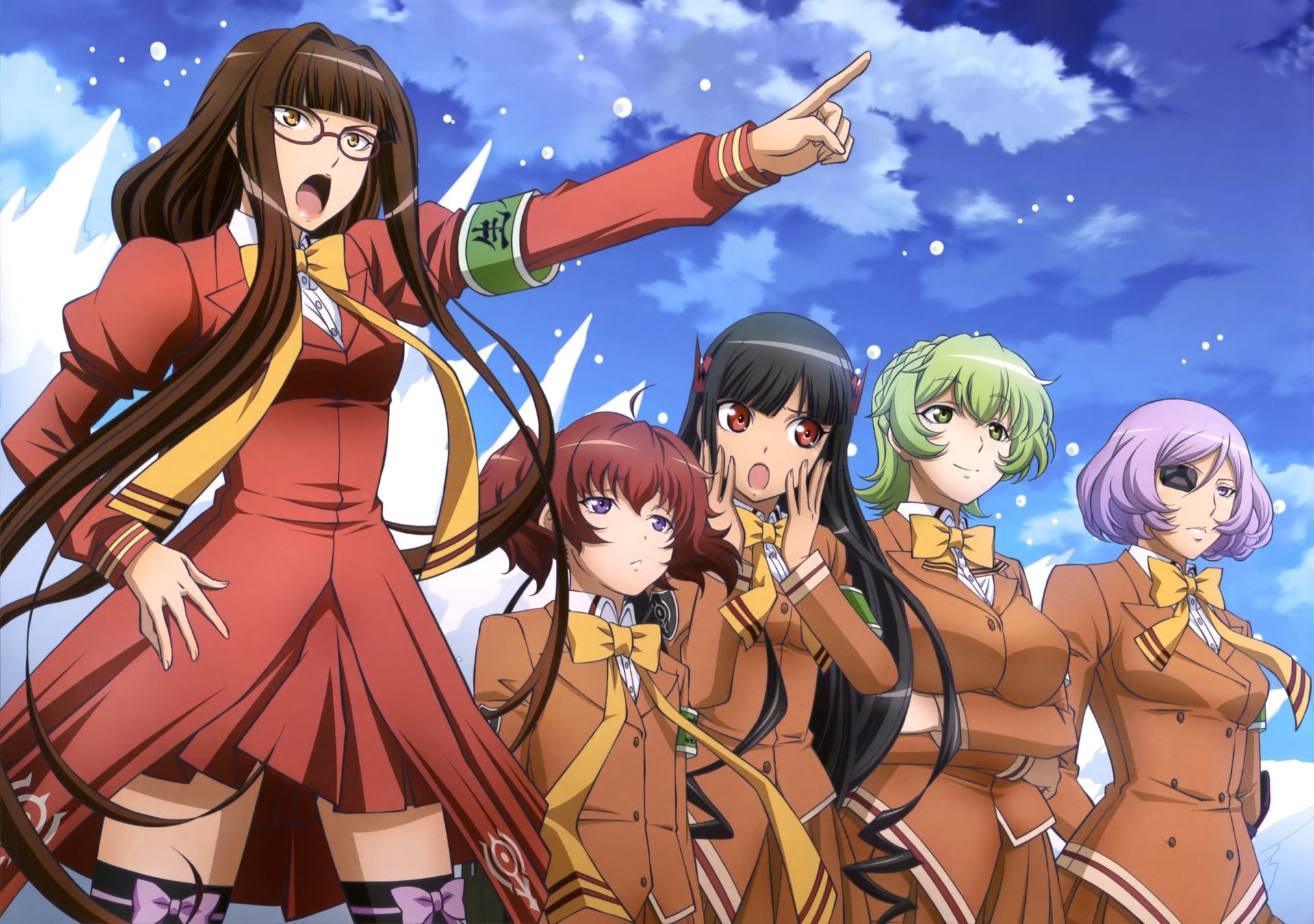 Hiei (Arpeggio Of Blue Steel), Anime, Haguro (Arpeggio Of Blue Steel), Ashigara (Arpeggio Of Blue Steel), 1080P, Myoukou (Arpeggio Of Blue Steel), Nachi (Arpeggio Of Blue Steel), HD Wallpaper