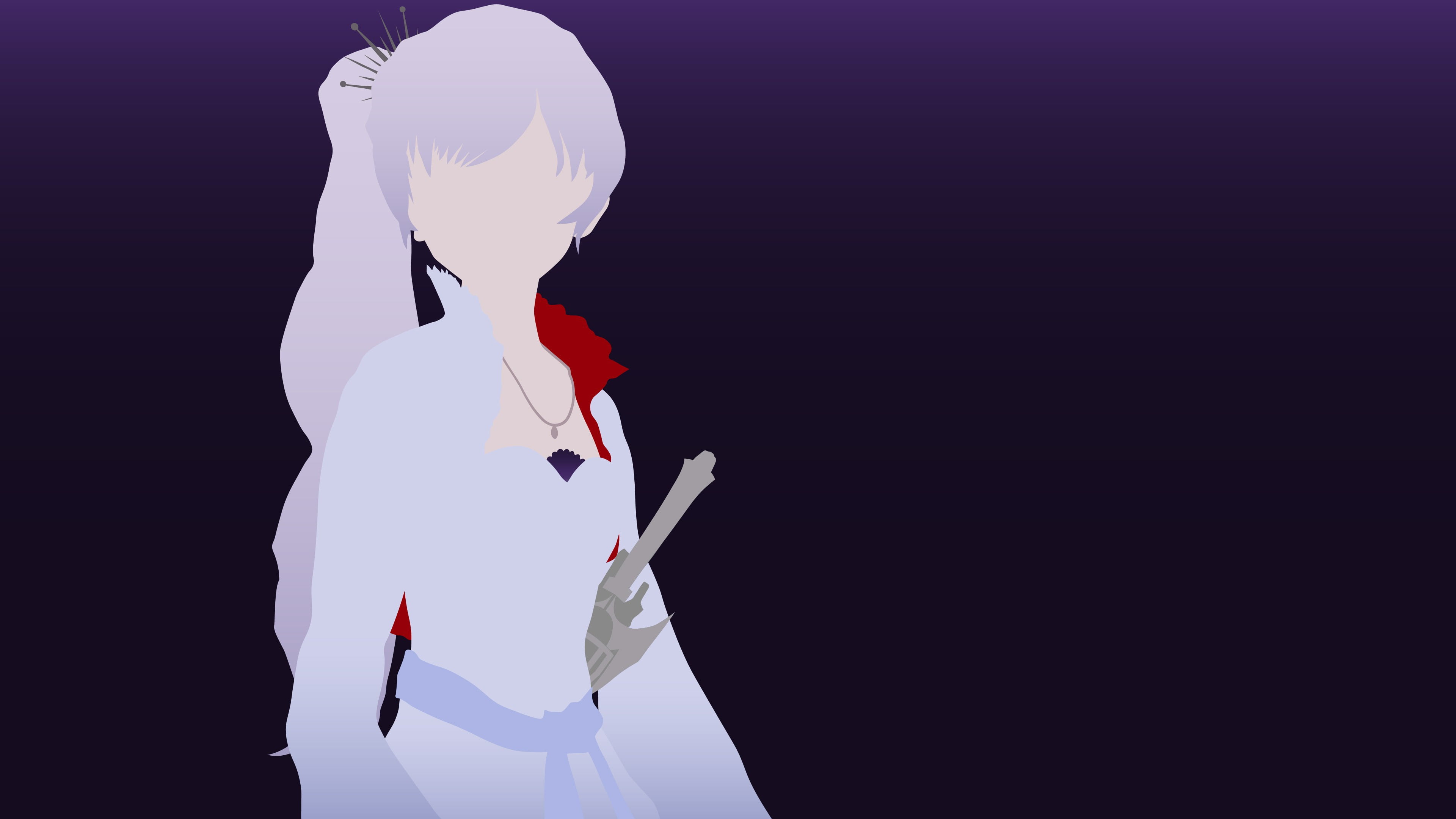 pretty, ken, RWBY, 4K, dress, anime, japonese, minimalism, sword, kawaii, blade, bishojo, White Snow, HD Wallpaper