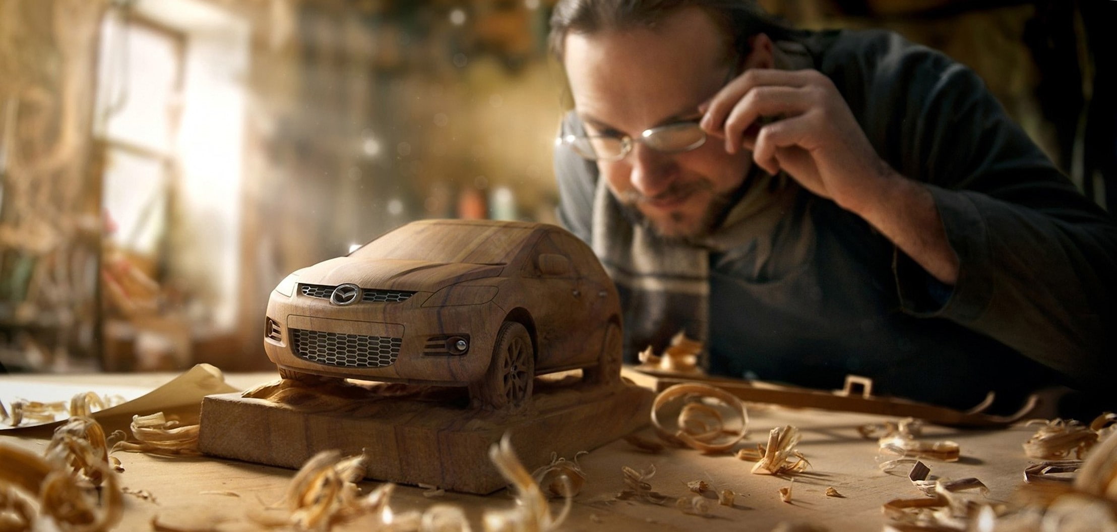 mazda cx 7 woodcut, men, headshot, security, one person, 1080P, expertise, protection, working, glasses, occupation, mid adult, eyeglasses, indoors, safety, HD Wallpaper