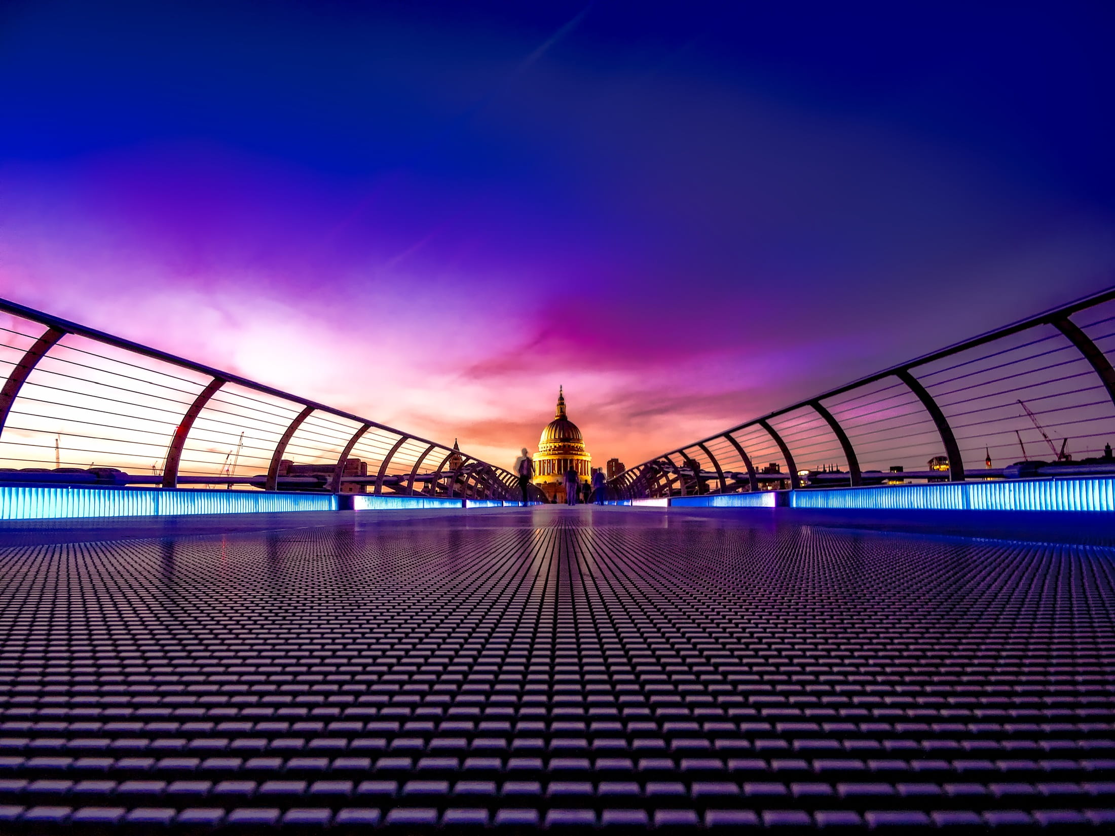 sunset, bridge - man made structure, light, dramatic sky, travel destinations, transportation system, bridge, dusk, view, built structure, cityscape, evening, HD Wallpaper