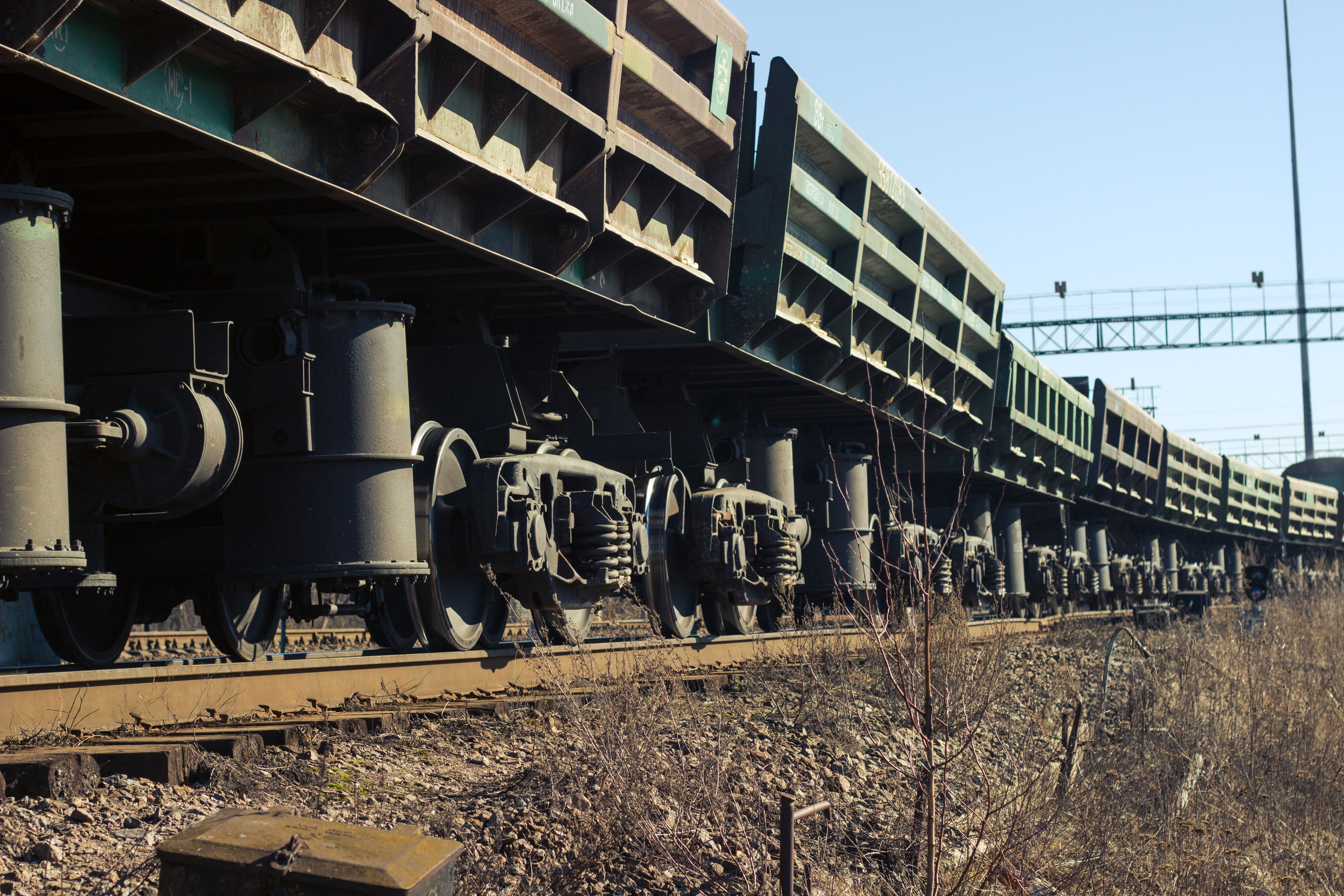 nature, connection, track, train, land vehicle, rail transportation, group of people, 5K, sky, railroad track, railway, built structure, outdoors, Russia, HD Wallpaper