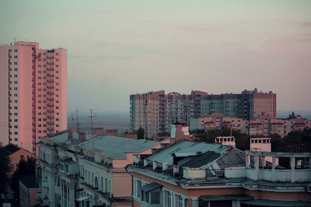 skyscraper, day, cityscape, city, city life, town, building, high angle view, house, building exterior, no people, Russia, sky, office building exterior, HD Wallpaper