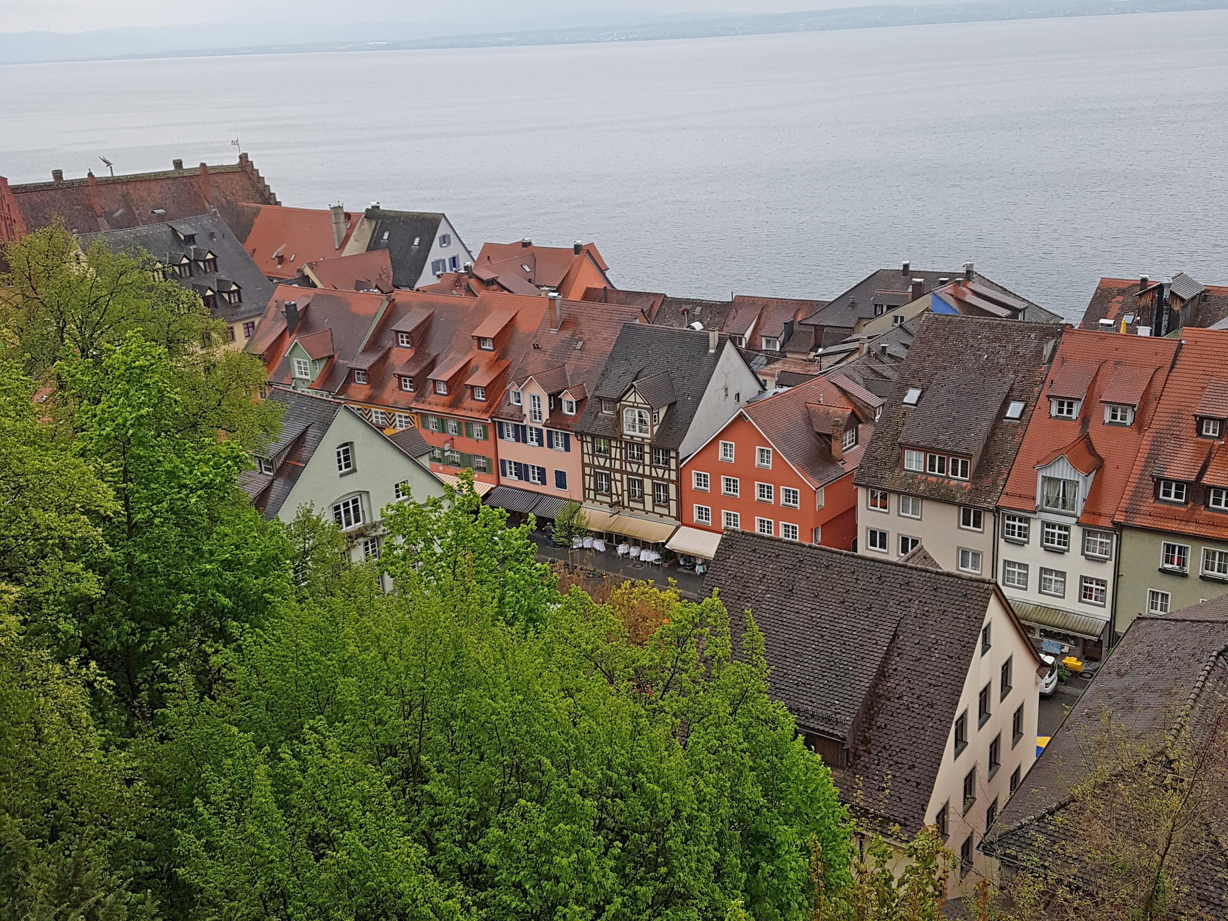 romantic, built structure, town, meersburg, building exterior, germany, green color, outdoors, old town, city, day, lake constance, urban Scene, land, lake promenade, HD Wallpaper