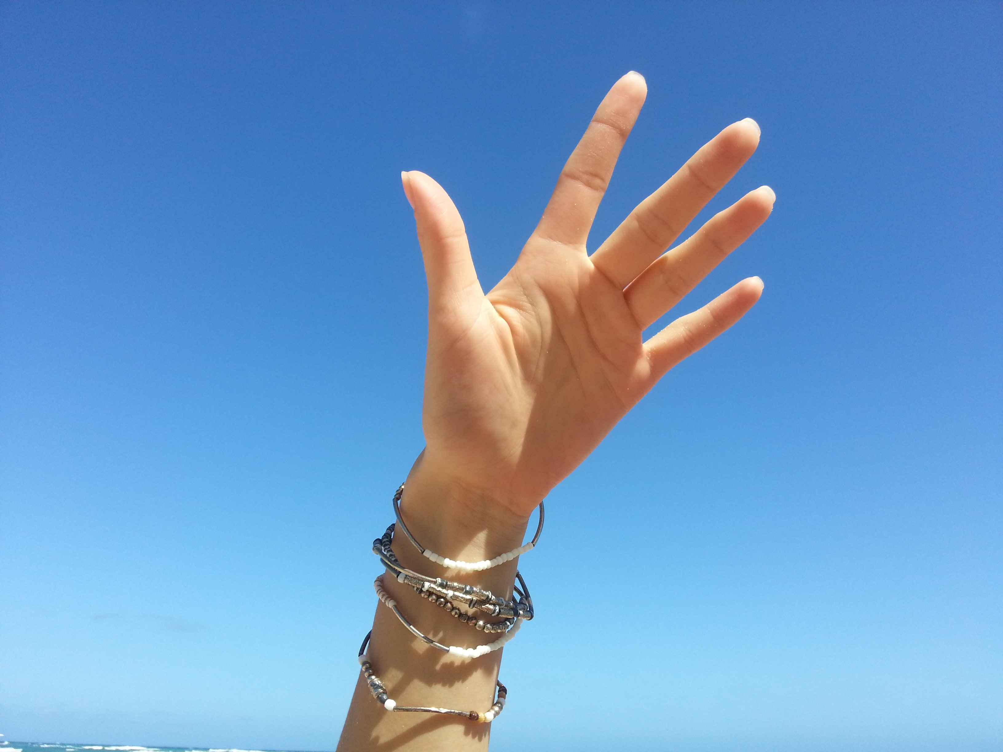 hand, human finger, human limb, nature, hand sign, success, blue, stop gesture, copy space, gesturing, showing, human arm, communication, punta cana horizon arms up, HD Wallpaper