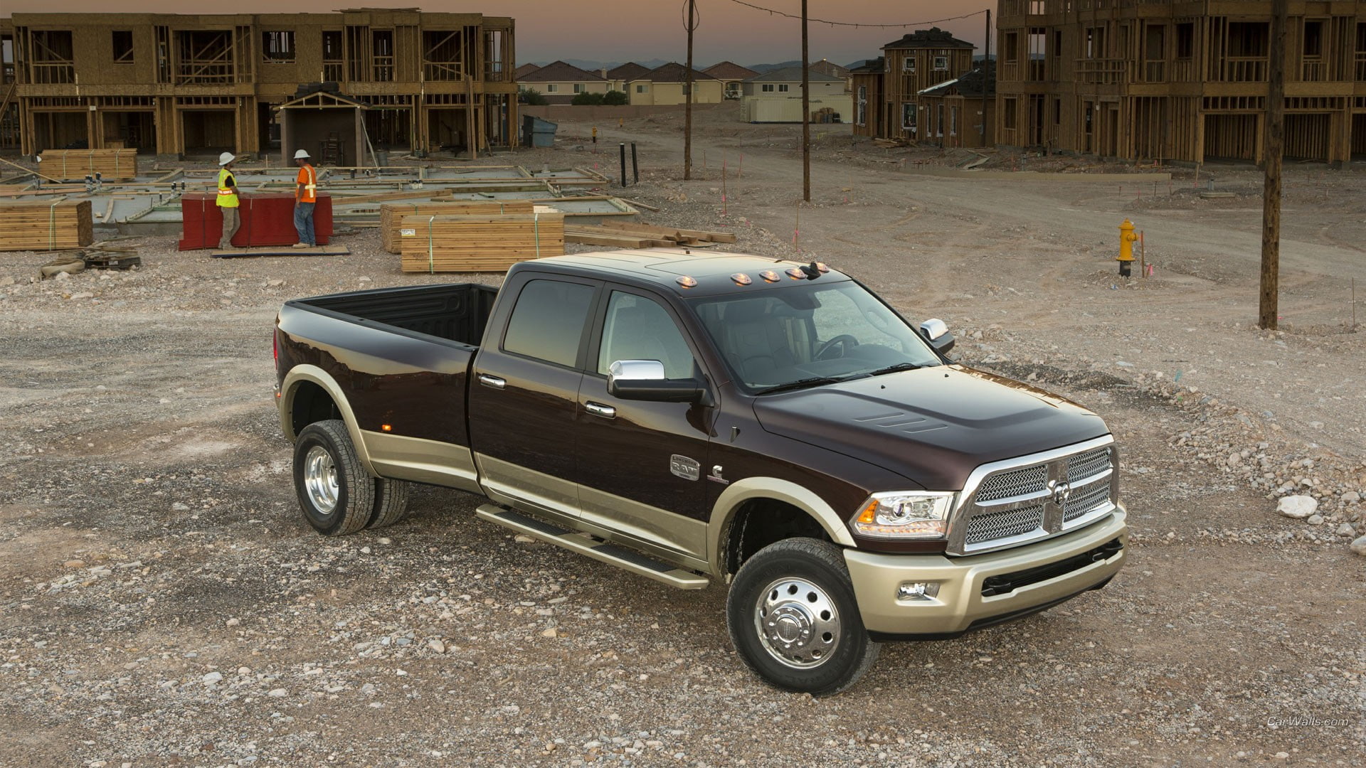 car, vehicle, Truck, construction site, Dodge, Dodge RAM, 1080P, HD Wallpaper