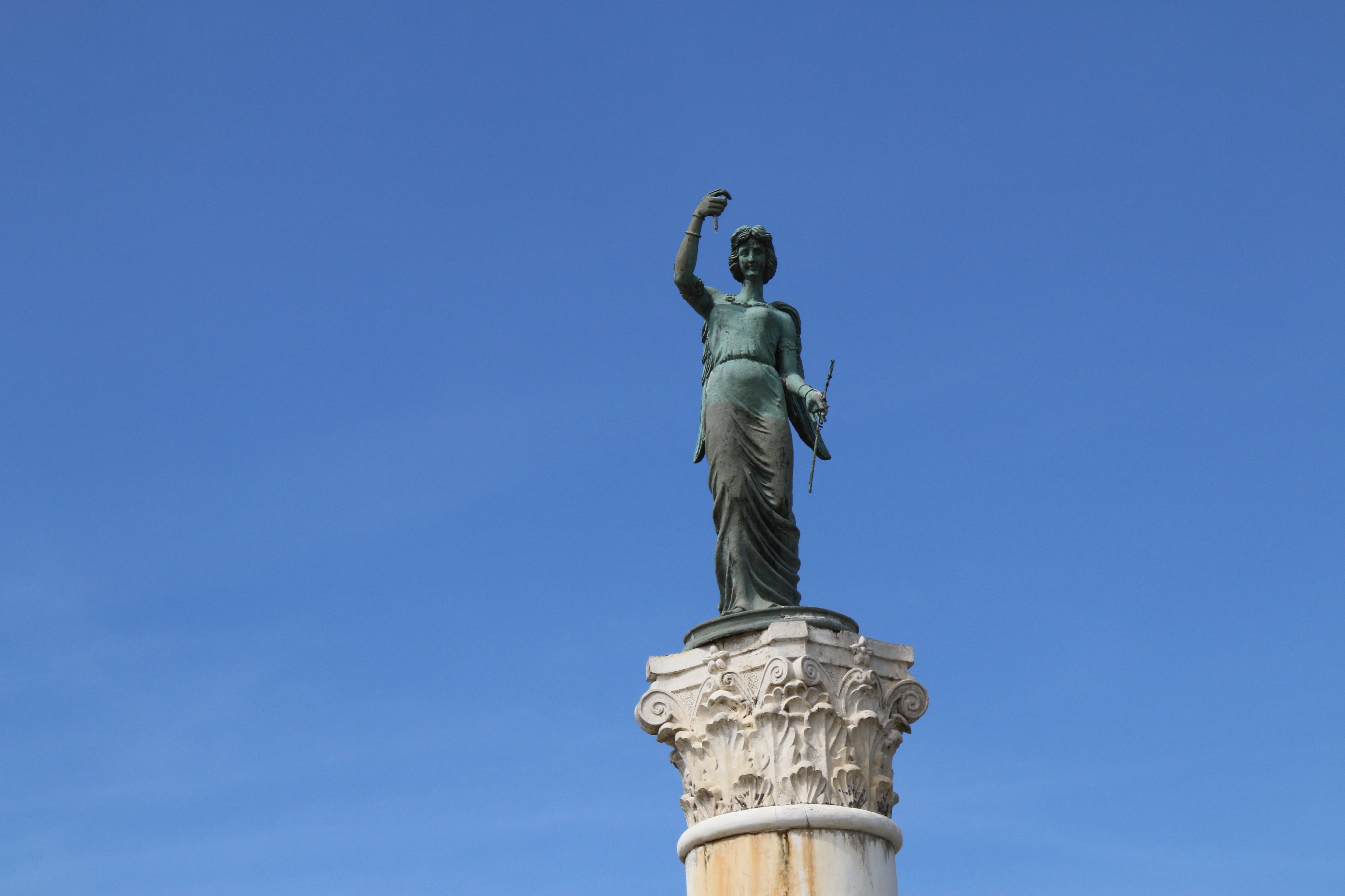memorial, day, 5K, sky, low angle view, statue, copy space, monument, blue, no people, outdoors, clear sky, creativity, sculpture, guangxi beihai square statue, HD Wallpaper