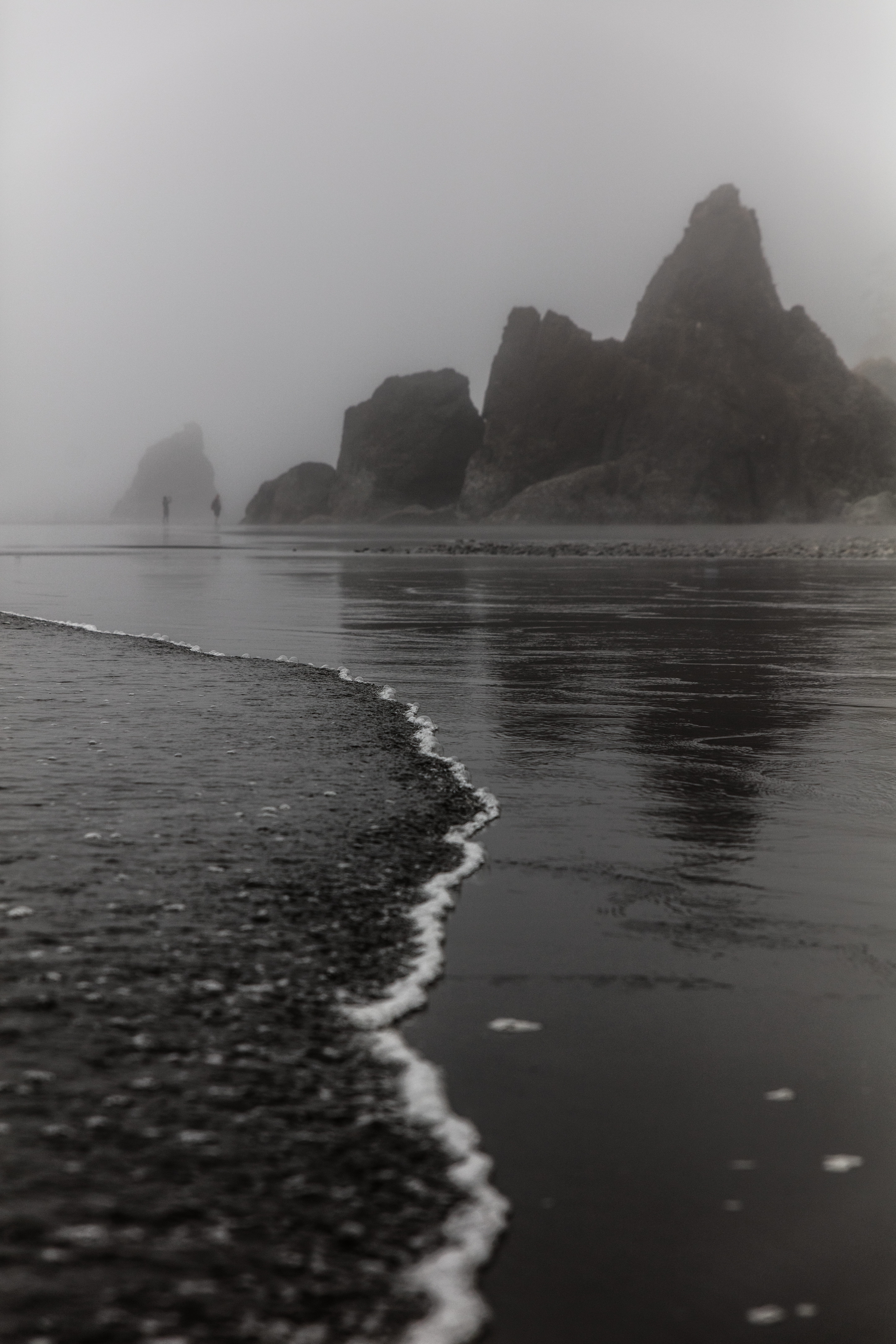 outdoors, summer, black and white, depth, cloud - Sky, mood, sea, no People, karst Formation, travel, coast, asia, grayscale, wash, rock, idyllic, coastline, Phone HD Wallpaper
