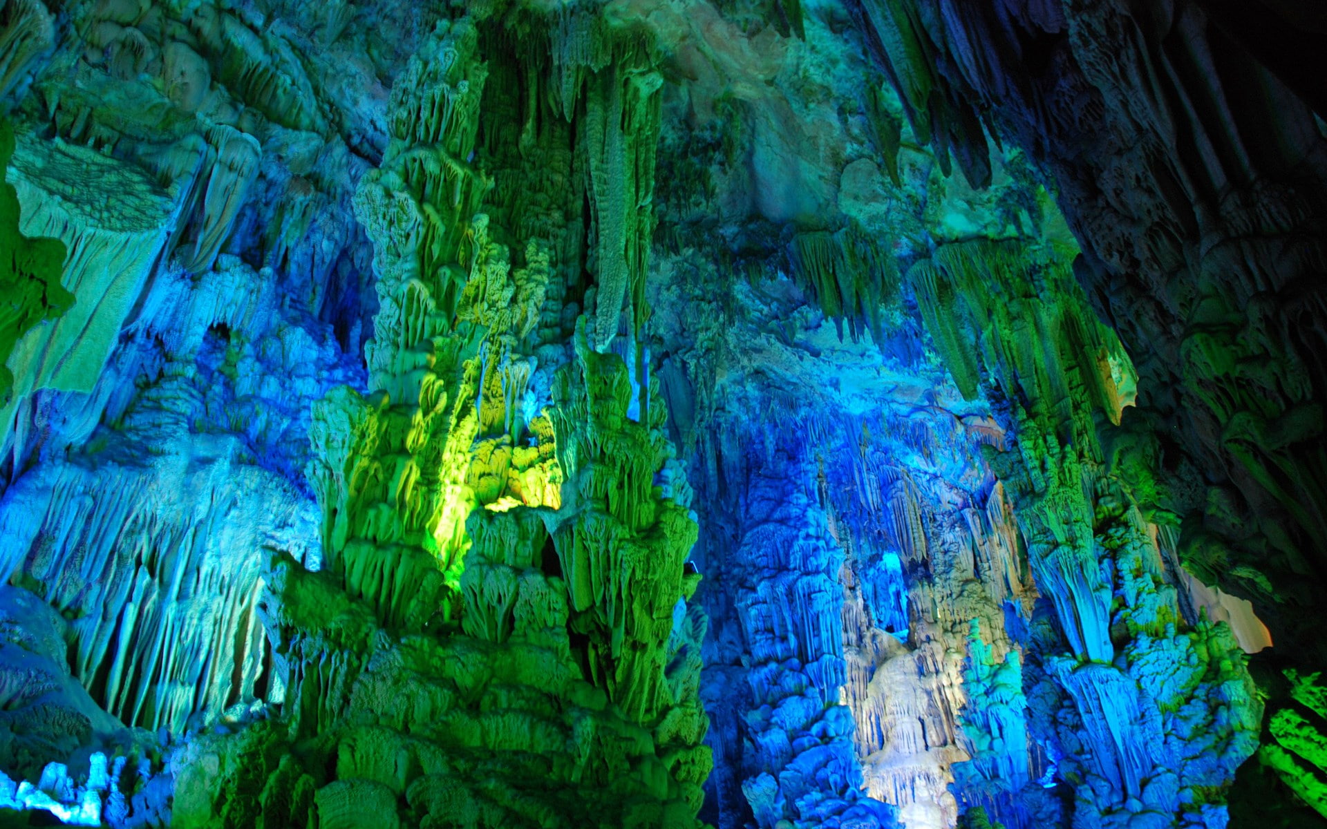 reed flute cave, 1080P, HD Wallpaper