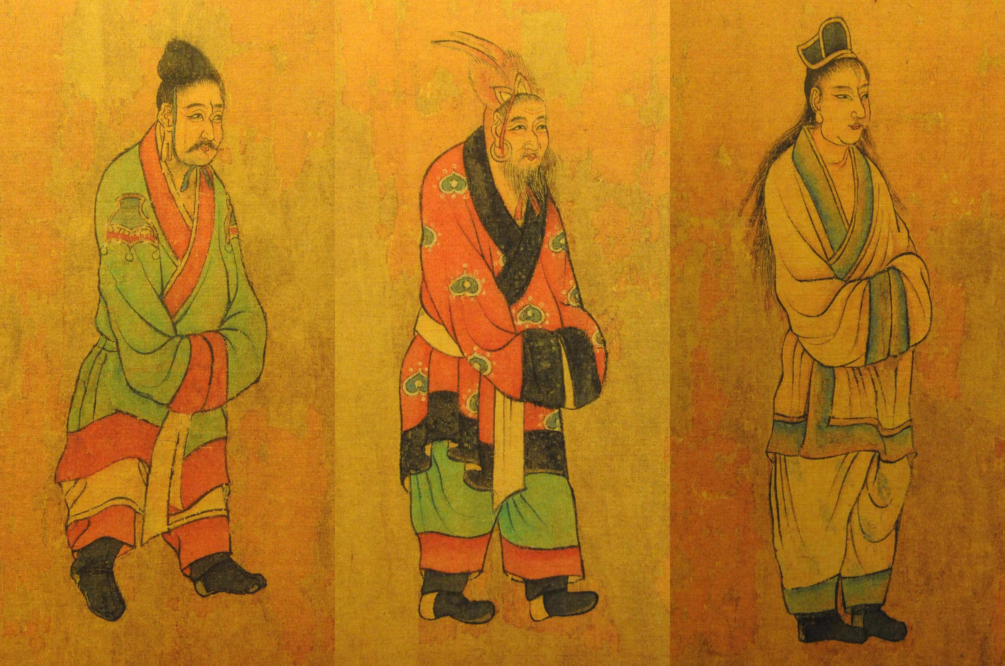 Tang dynasty, indoors, arts And Entertainment, history, wall - building feature, century, public domain, 4K, real people, Envoys, mural, male likeness, HD Wallpaper