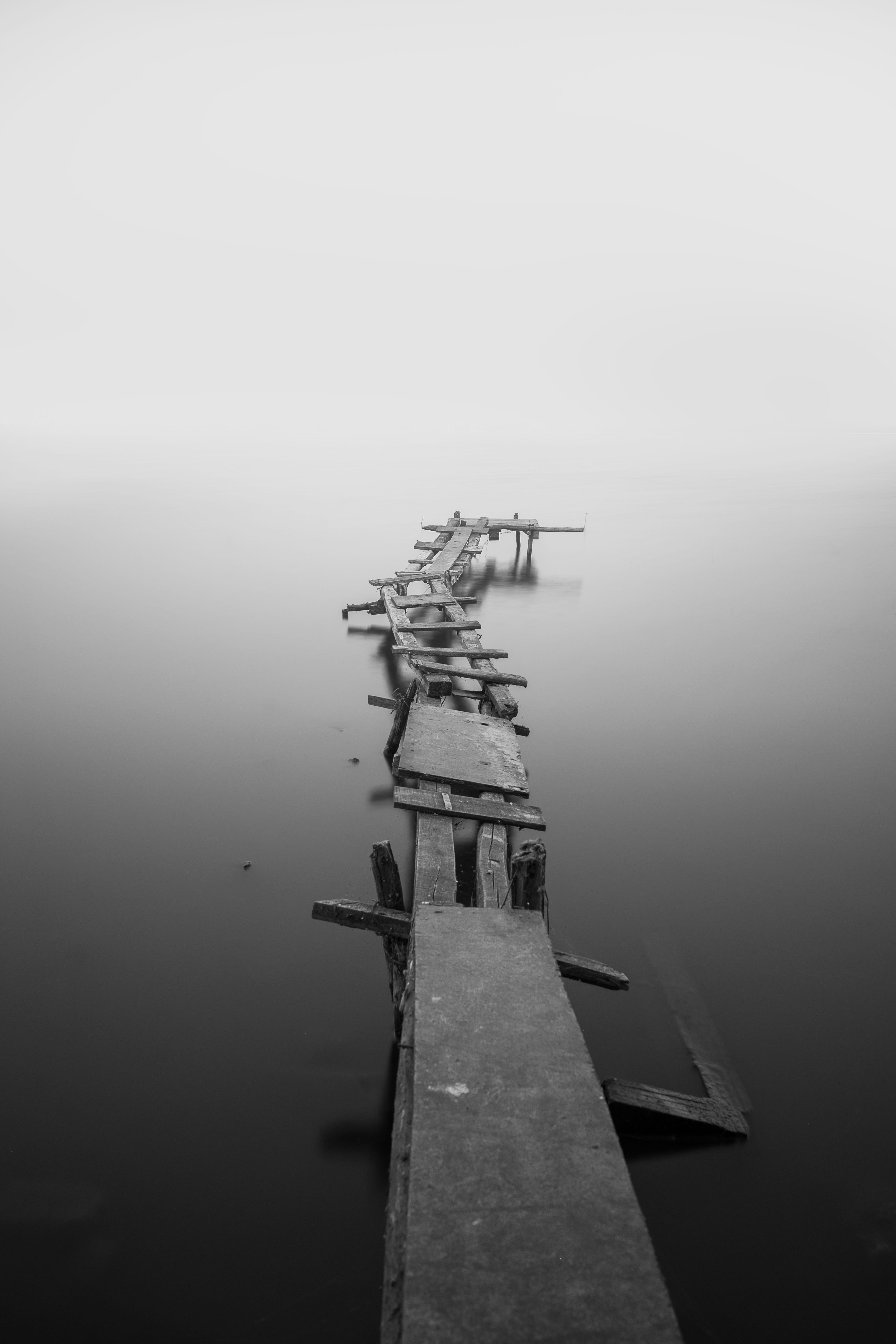 tranquility, standing water, nautical vessel, day, tranquil scene, calm, outdoors, no people, still, wooden post, roads, built structure, lake, wood, water, Phone HD Wallpaper