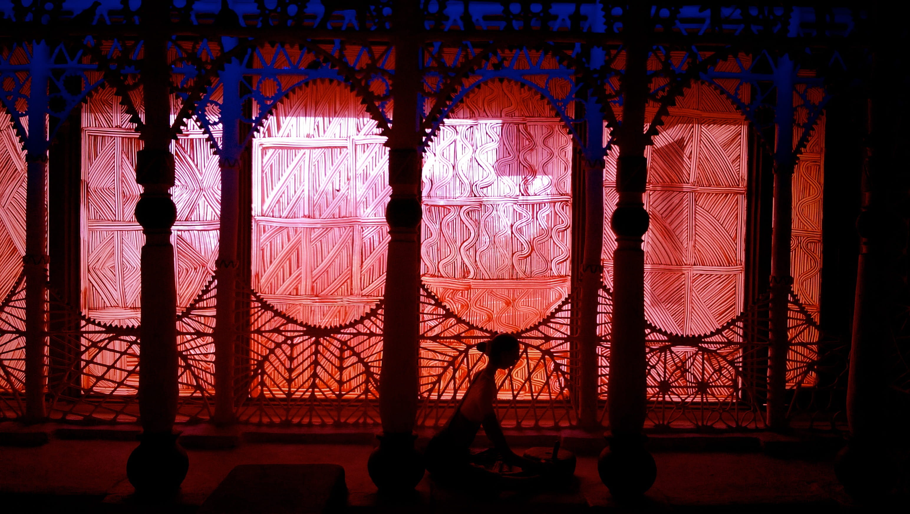 tourist, building, Museum, madhya pradesh, village, chinese lantern, illuminated, art, night, nature, landmark, curtain, lighting equipment, architecture, HD Wallpaper
