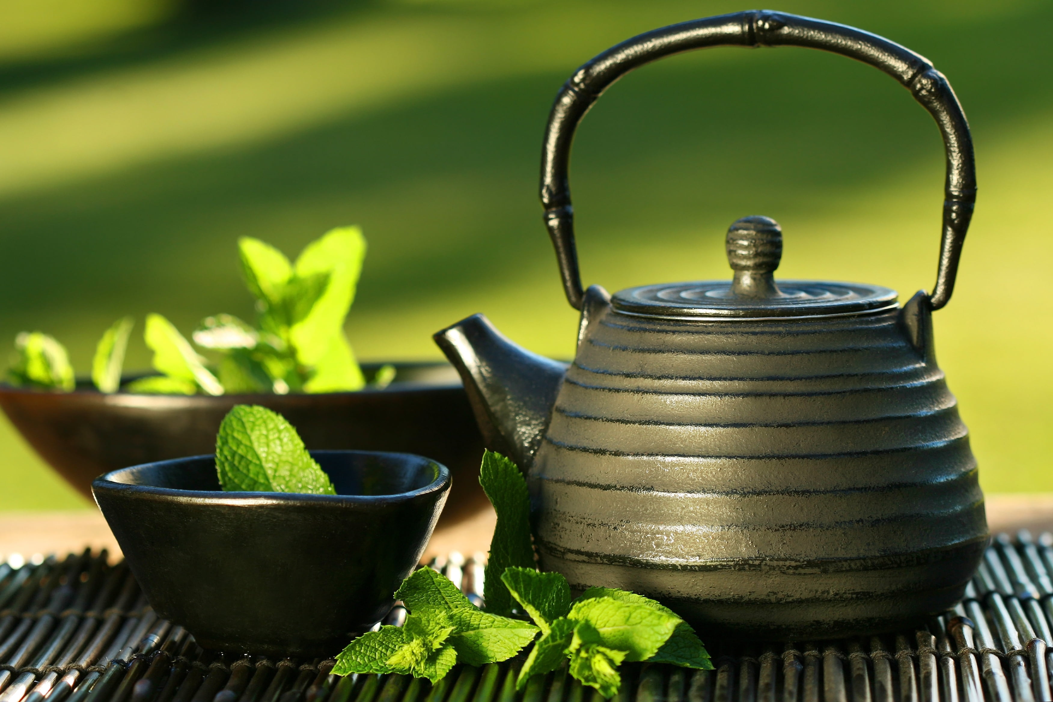 black, freshness, steel, leaf, herb, kettle, close-up, plant part, chinese Culture, leaves, tray, no People, food and drink, east Asian Culture, kitchen utensil, HD Wallpaper