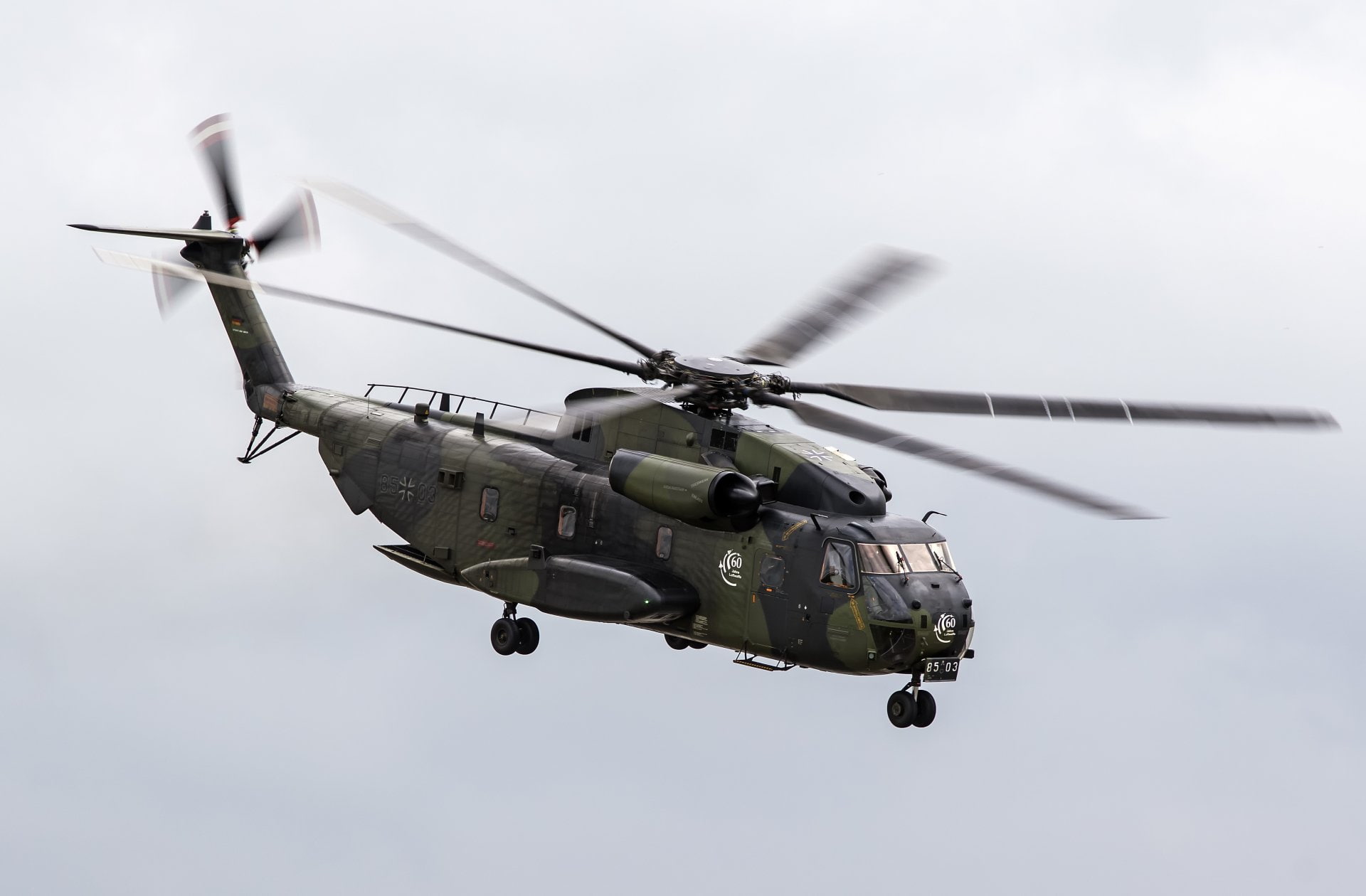 airplane, Sikorsky CH-53 Sea Stallion, flying, Helicopter, air vehicle, Military Helicopters, military airplane, outdoors, 1080P, transportation, propeller, HD Wallpaper