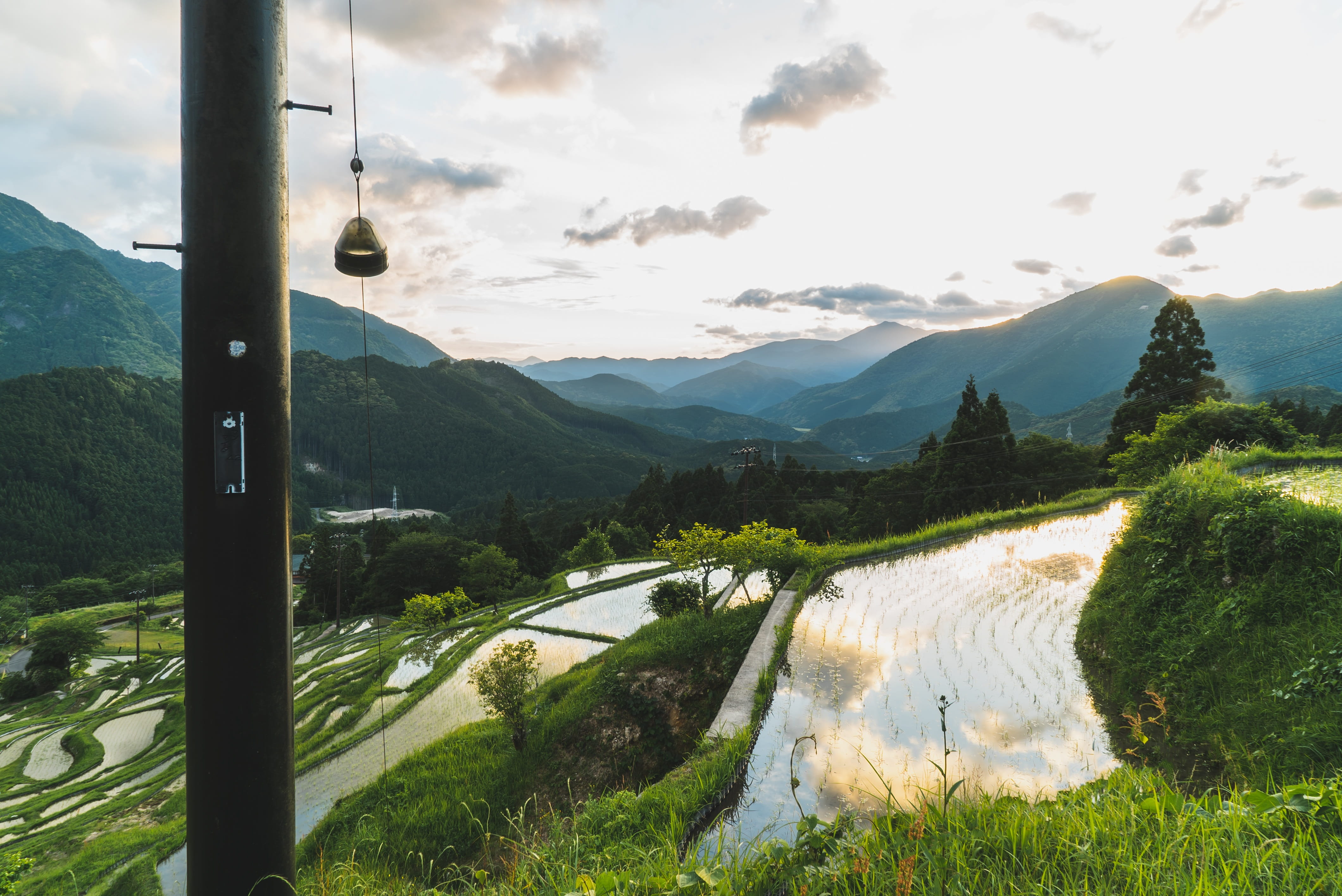 4K, serene, mountain range, maruyama, view, day, nature, scenics - nature, japan, evening, japanese, non-urban scene, outdoors, rice, terraces, senmaida, HD Wallpaper