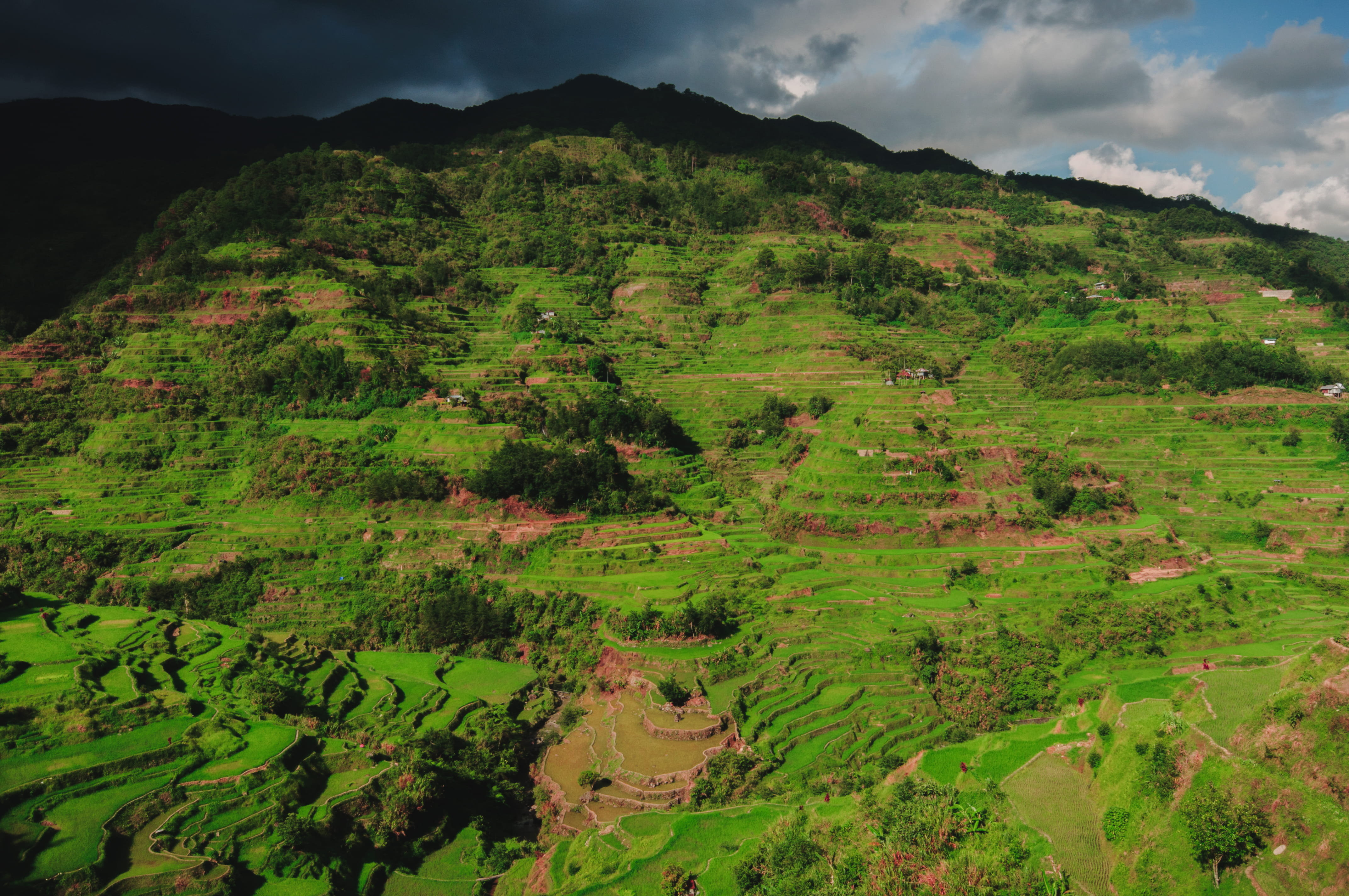asia, rice terrace, mountain peak, cloud - sky, epic, 4K, plant, outdoors, landscape, scenics - nature, travel, idyllic, green color, no people, banaue, HD Wallpaper