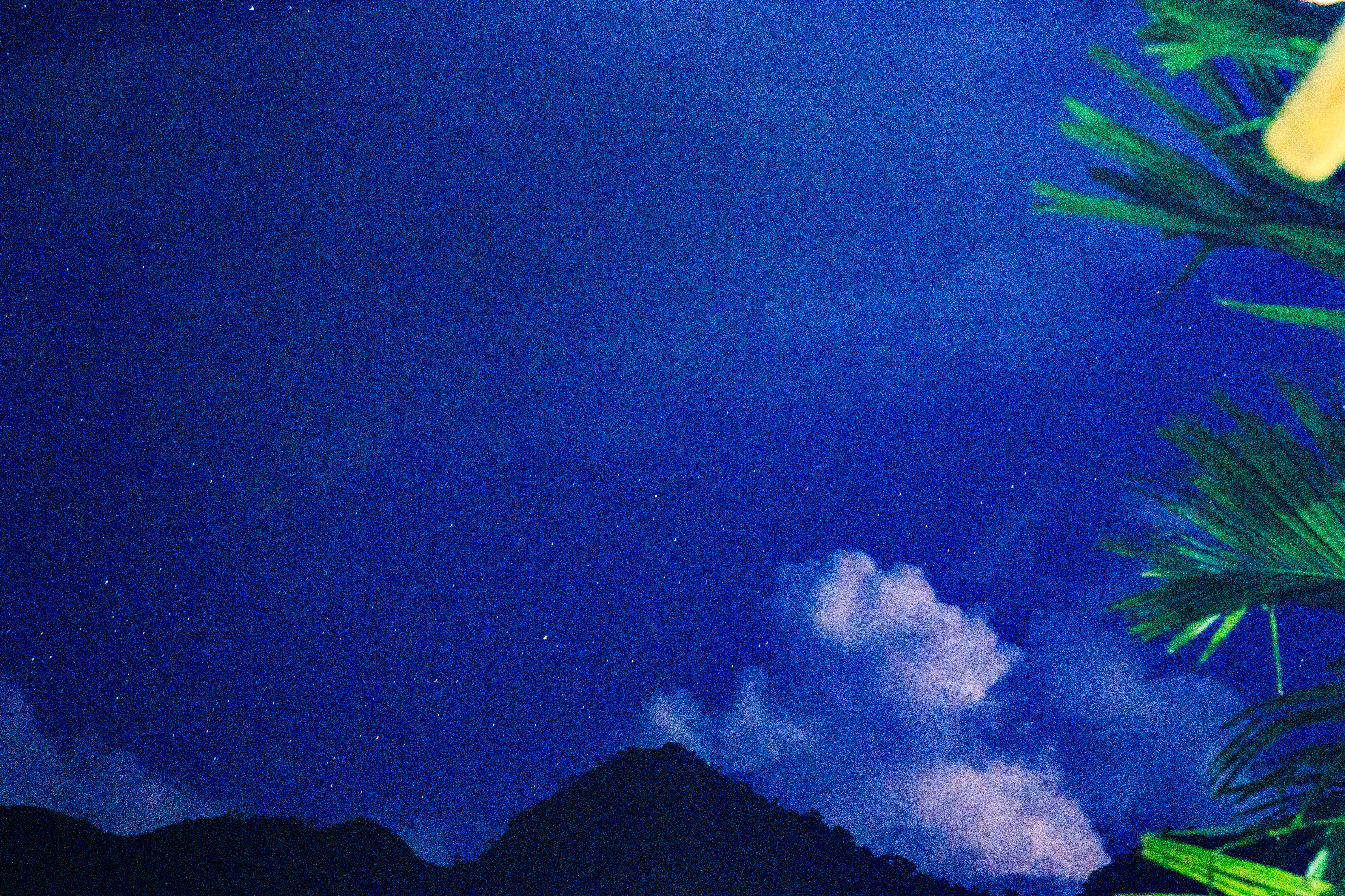 darkness, outdoors, beauty in nature, cloudy, philippines, space, dark, stars, star - space, idyllic, night, greenery, 4K, tranquil scene, low angle view, HD Wallpaper