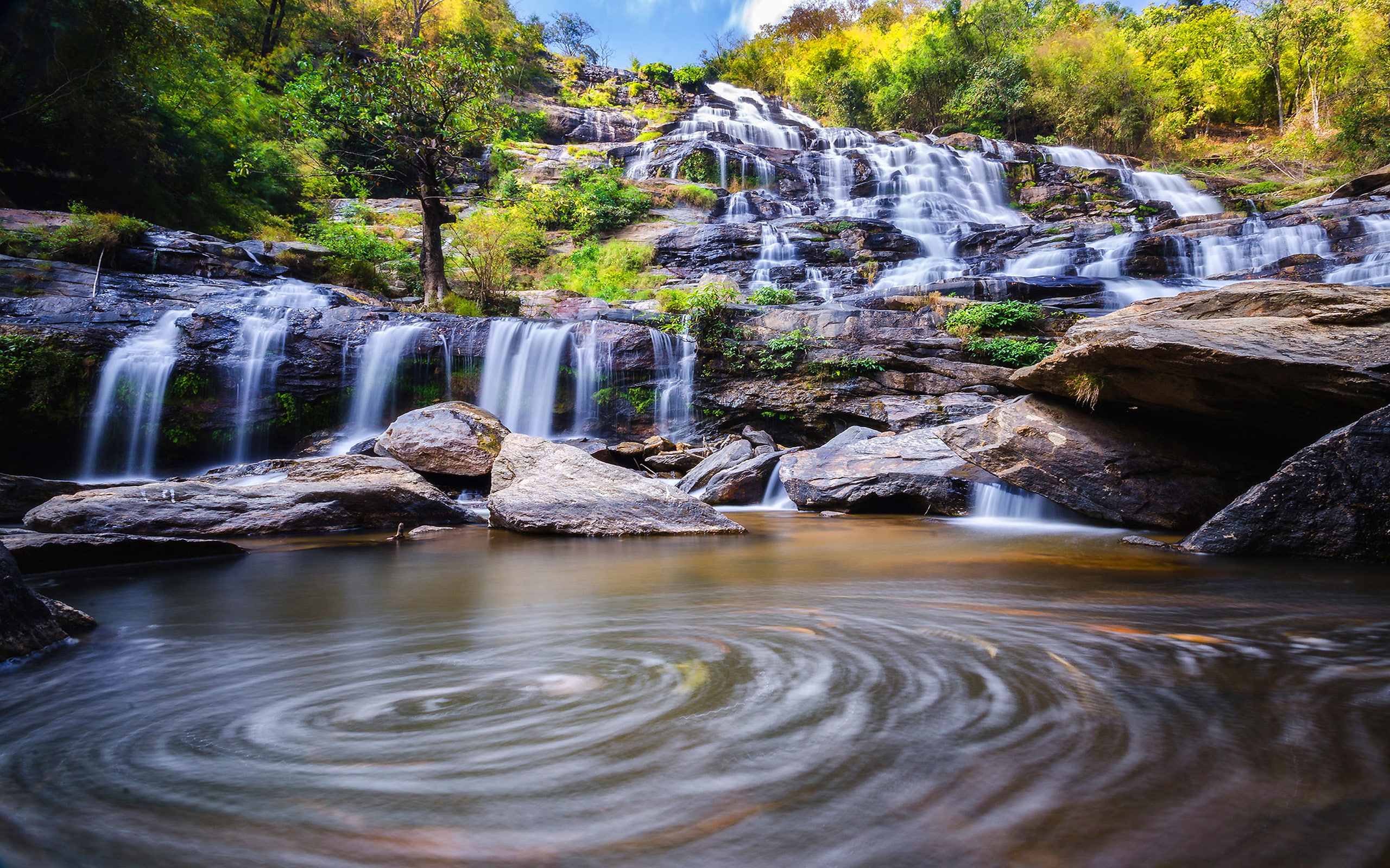 2K, mai, waterfall, mae, chiang, thailand, desktop, ya, hd, HD Wallpaper