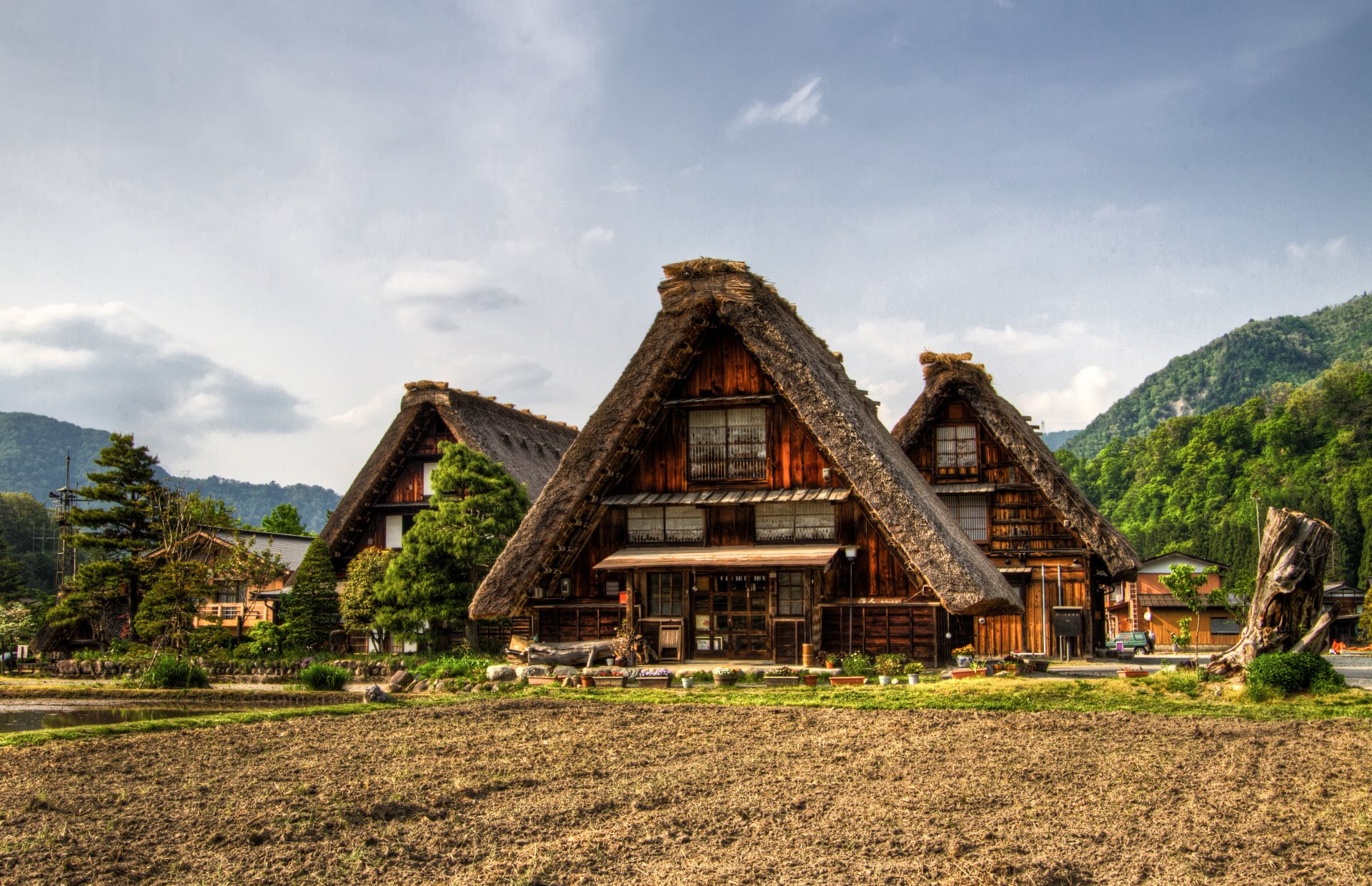 Ogimachi Village, Gifu Prefecture, Man Made, Japan, 1080P, HD Wallpaper