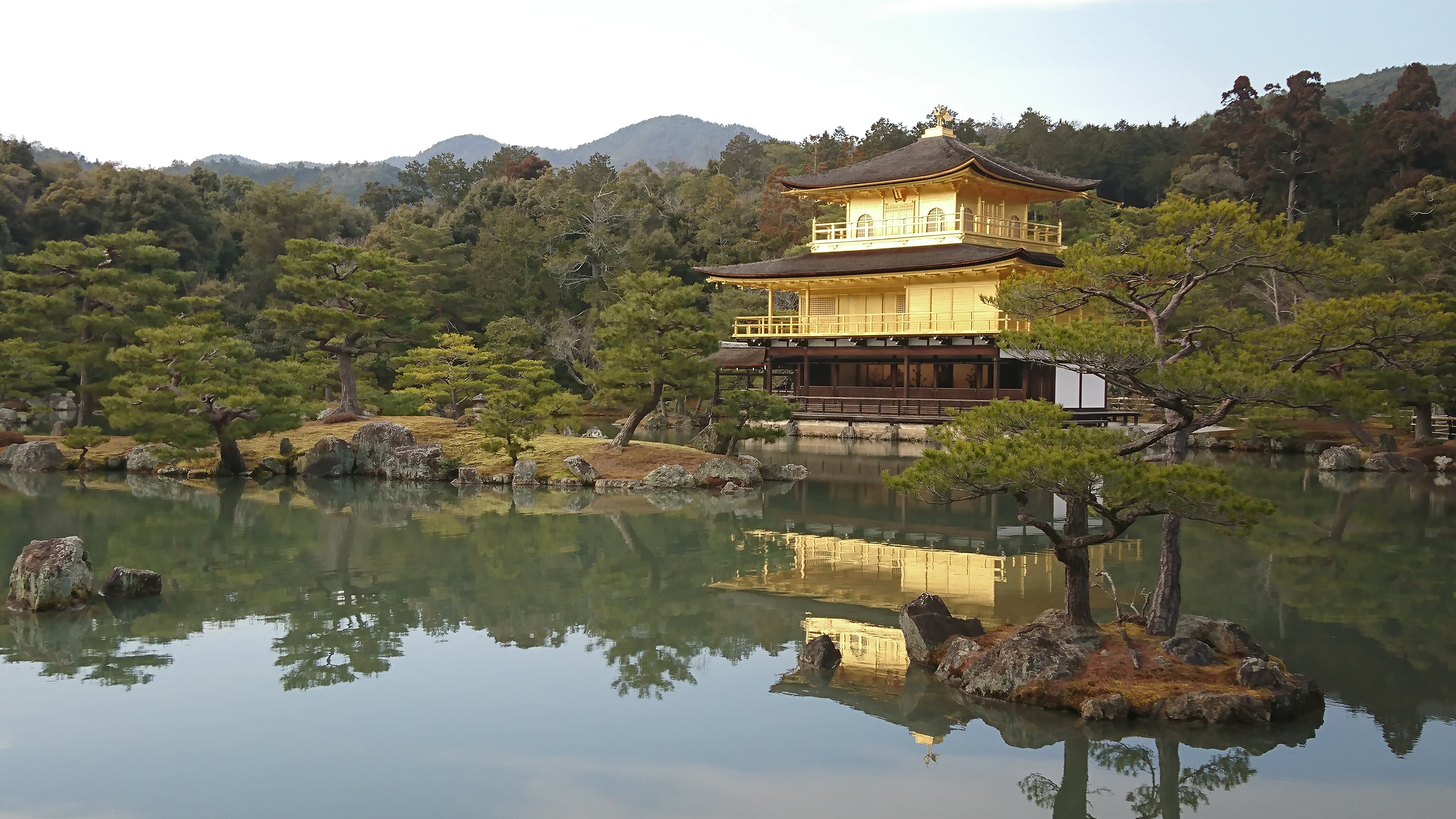 house, body, religion, building, reflection, plant, travel, kyoto, outdoors, culture, belief, mountain, water, japan, temple, asian, tree, famous, beside, HD Wallpaper