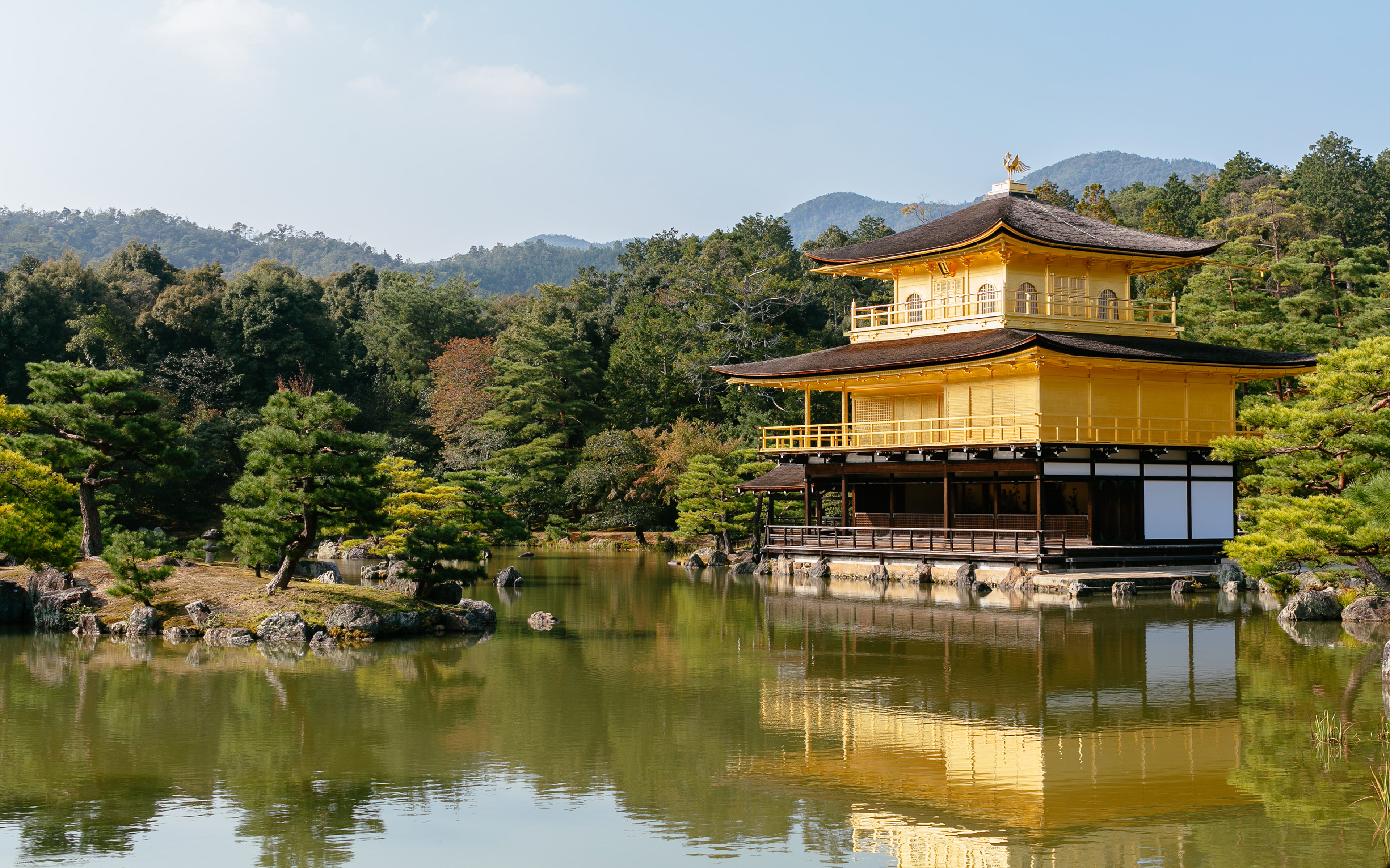 japan, goldenpavilion, nature, kyoto, reflection, tranquil scene, s, outdoors, building, travel destinations, mountain, built structure, architecture, plant, HD Wallpaper
