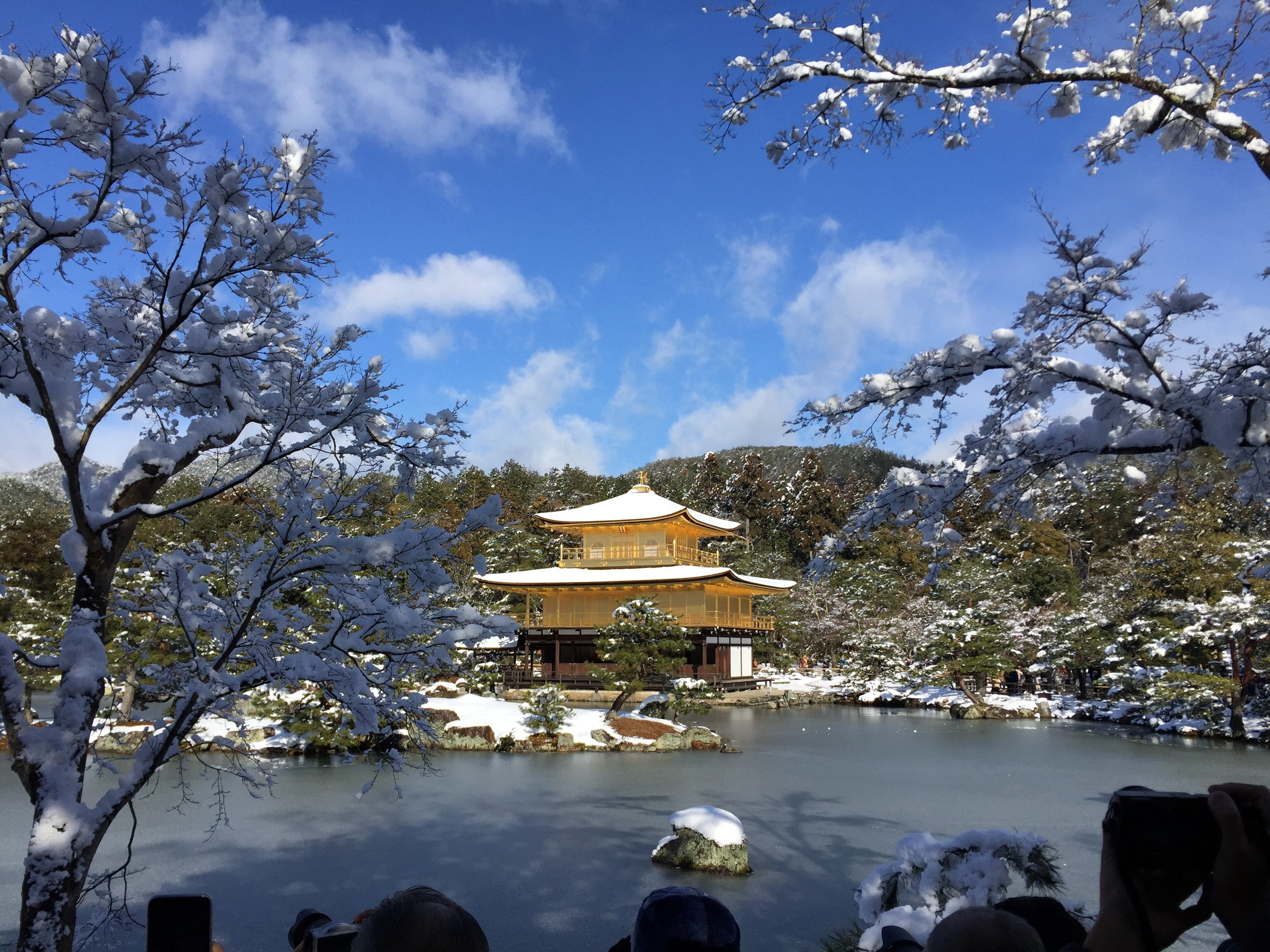 ji, architecture, religion, building exterior, temple, outdoors, plant, kinkaku ji, place of worship, shrine, lake, ji is world heritage of seoul tadashi of the ancestral mausoleum of the imperial family, HD Wallpaper