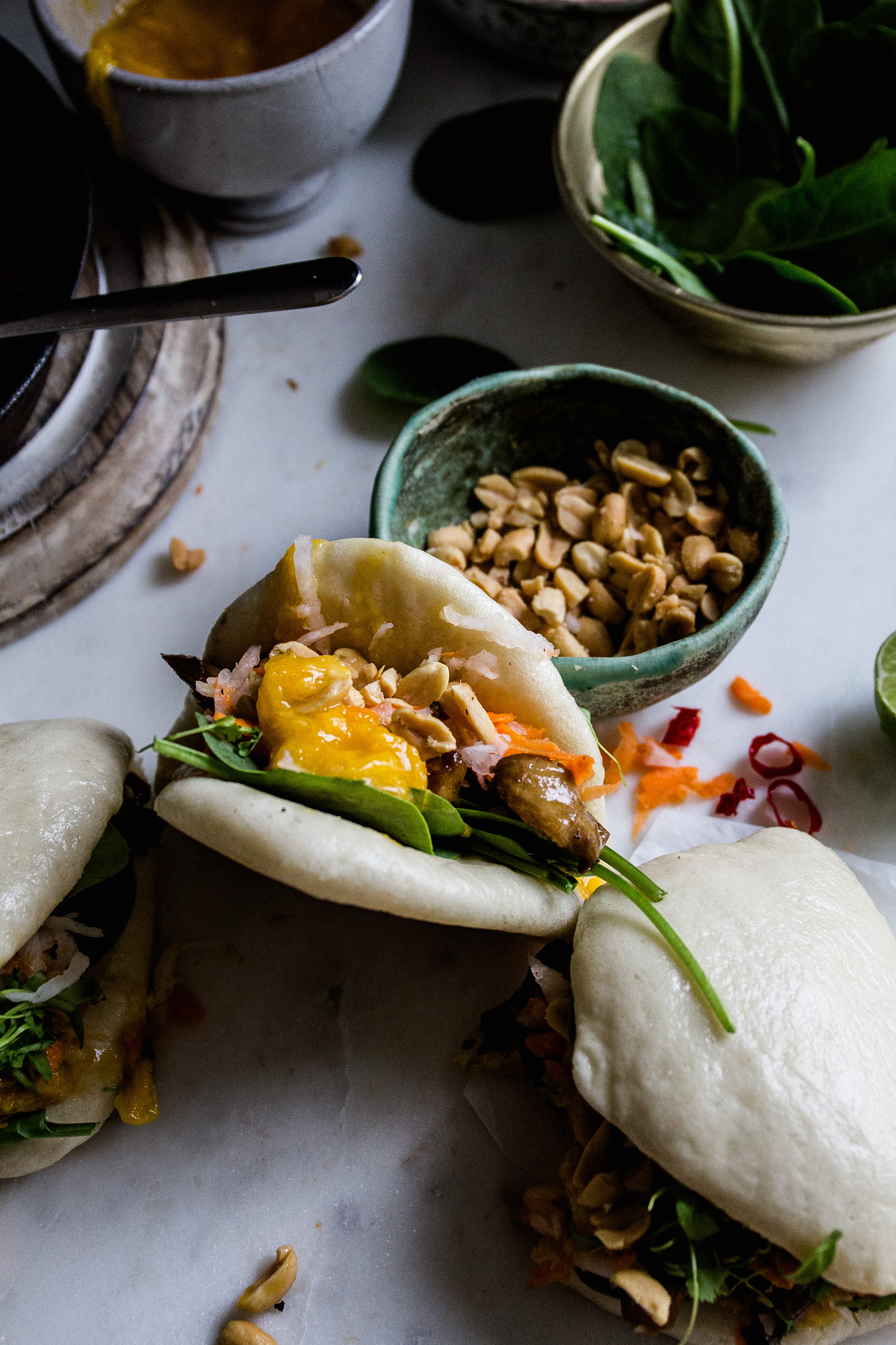 5K, indoors, meat, ready-to-eat, wellbeing, food and drink, healthy, table, mango, vegetable, vegetarian, close-up, temptation, plate, vegan, no people, Phone HD Wallpaper