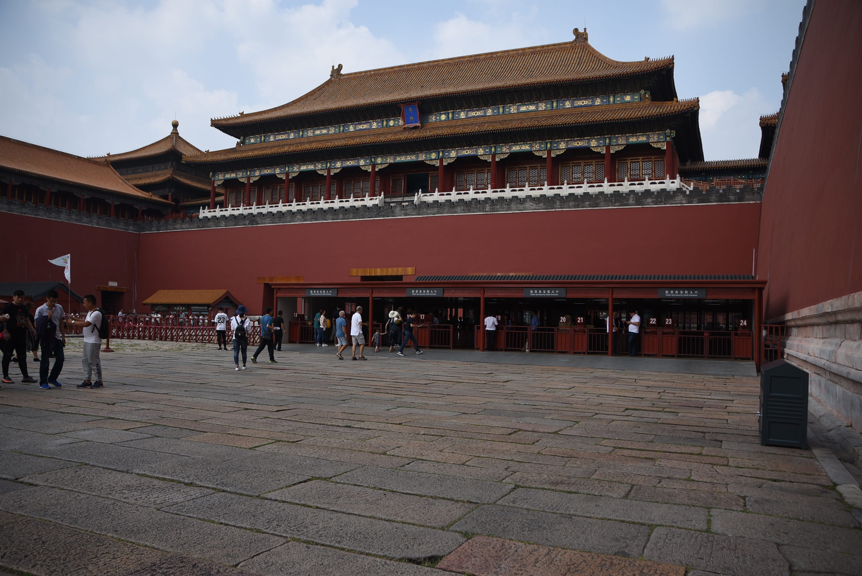 red wall, tourism, group of people, nature, real people, travel destinations, the meridian gate, travel, the national palace museum, sky, twilight, wall, HD Wallpaper