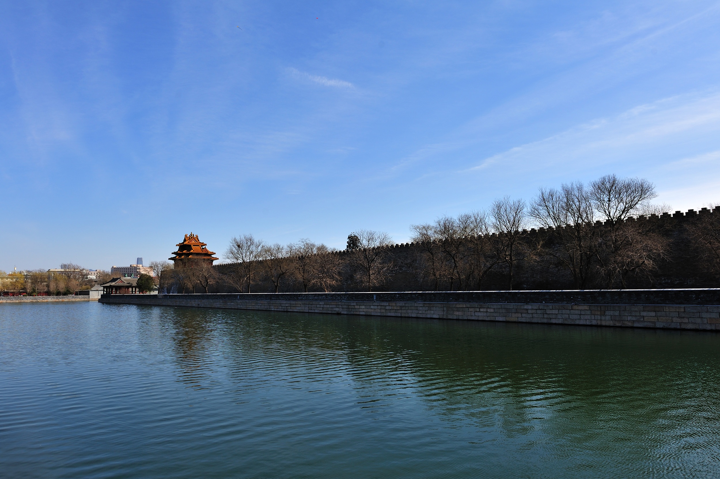 the national palace museum, no people, reflection, architecture, nature, moat, waterfront, travel destinations, outdoors, plant, built structure, tree, HD Wallpaper