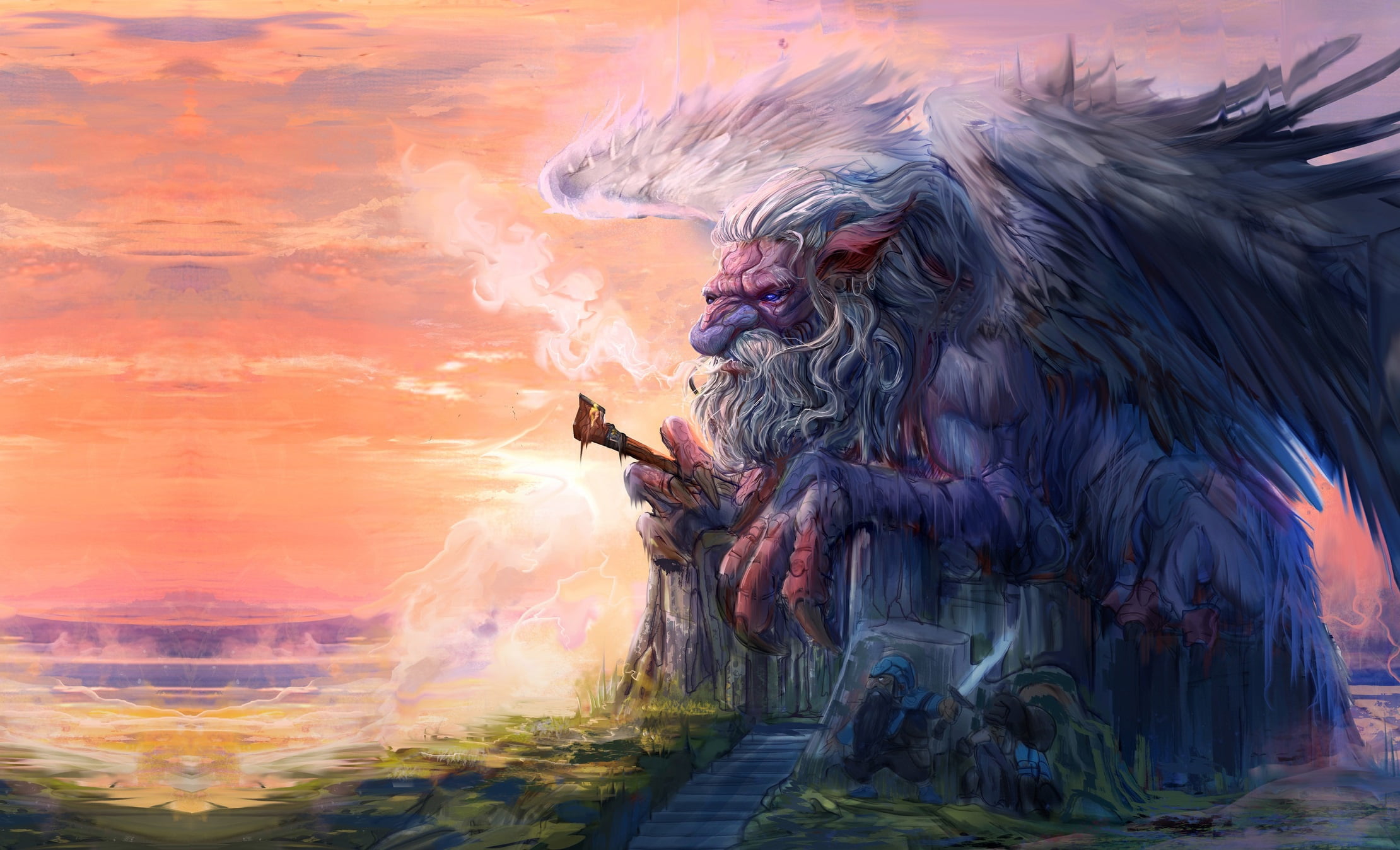 God of Knowledge, art, Trung Tin Shinji, fantasy, 1080P, illustration, HD Wallpaper
