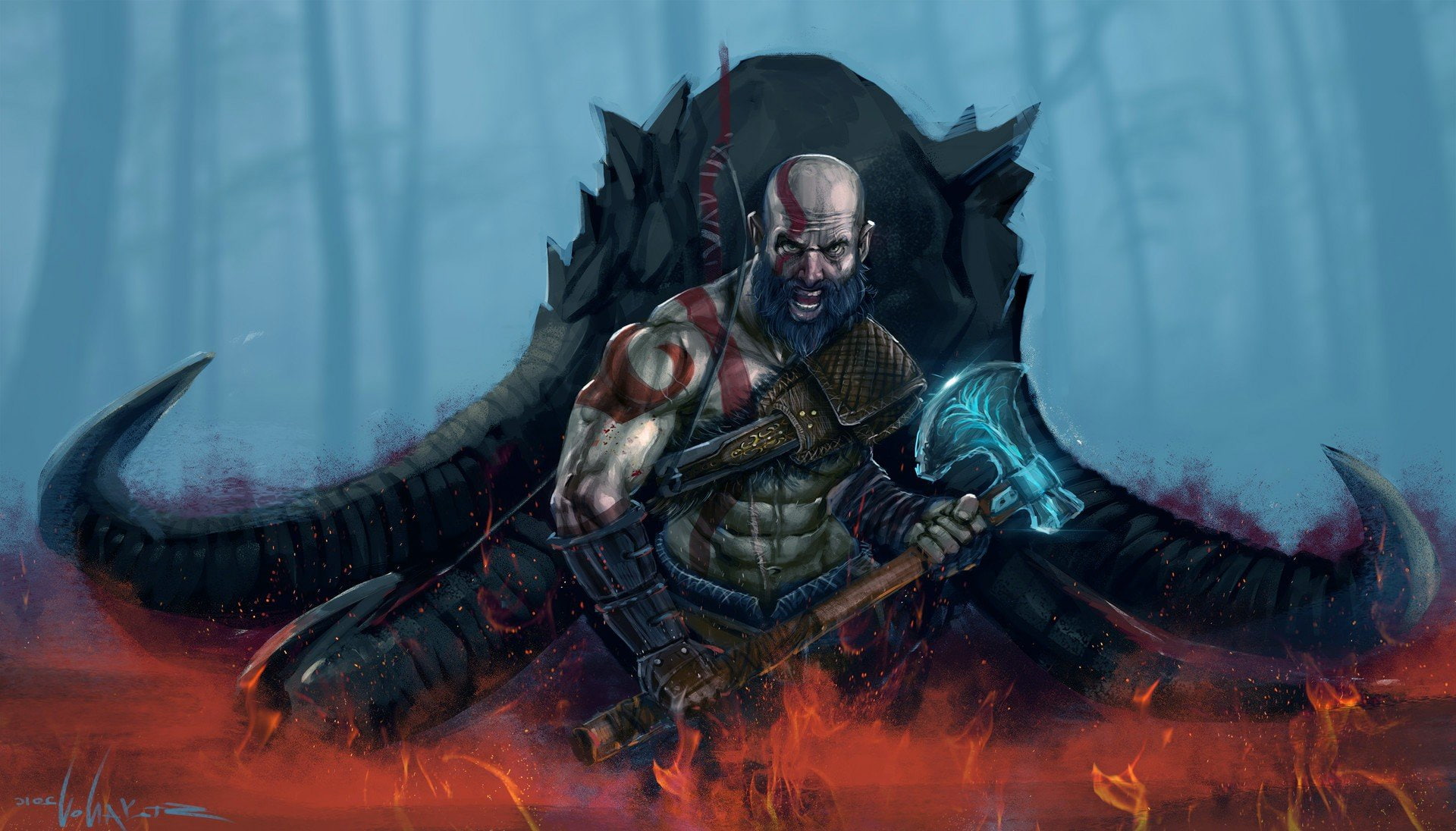 video, 1080P, war, adventure, slash, hack, warrior, new, norse, fantasy, action, beginning, kratos, game, fighting, god, ascension, HD Wallpaper