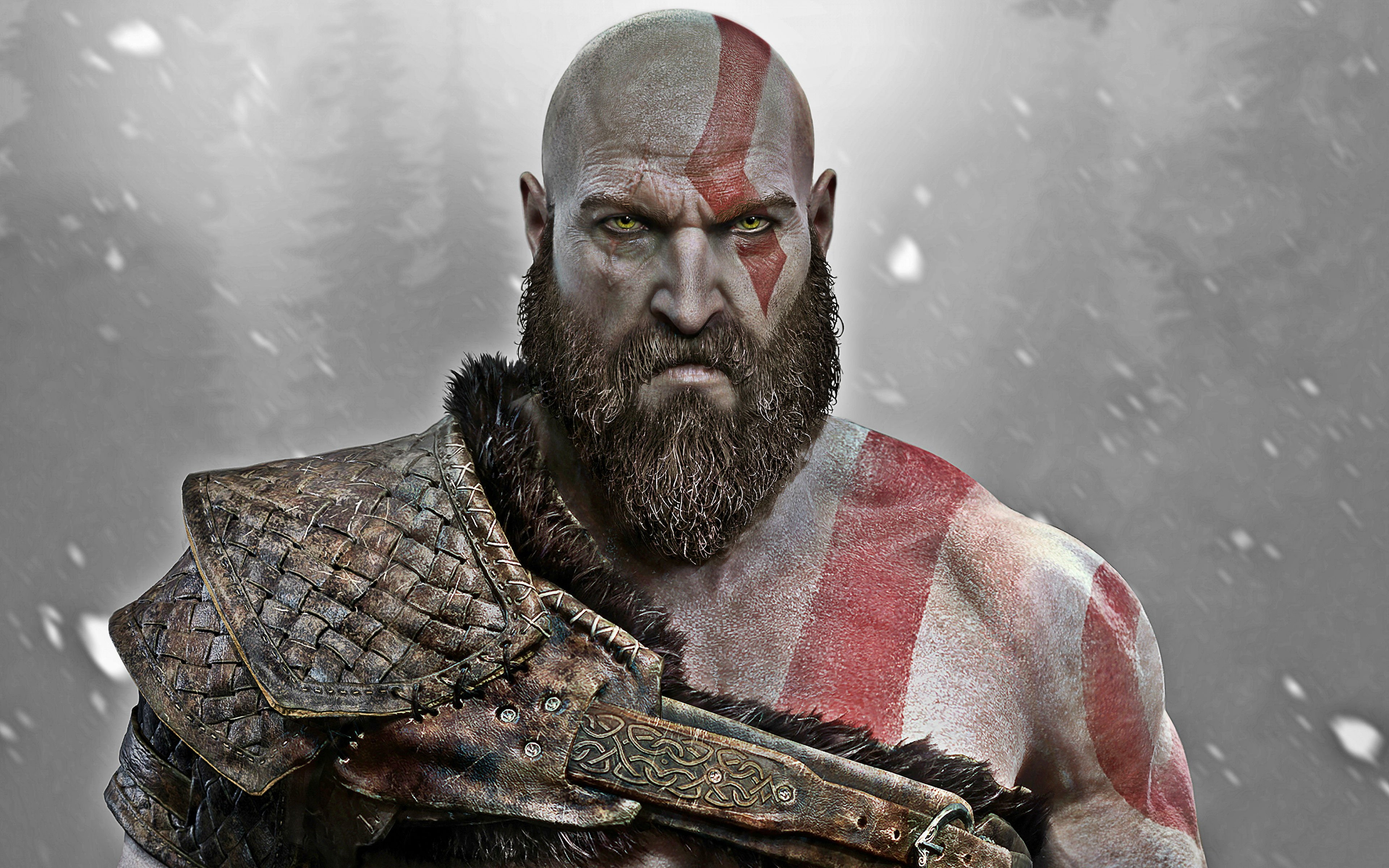 fantasy, 4K, slash, beginning, fighting, action, hack, adventure, game, god, norse, new, kratos, war, warrior, video, ascension, HD Wallpaper