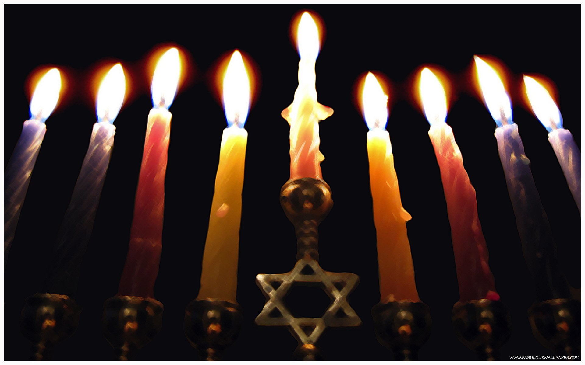 hanukiah, festival, hanukkah, holiday, candelabrum, menorah, 1080P, jewish, chanukah, candle, HD Wallpaper