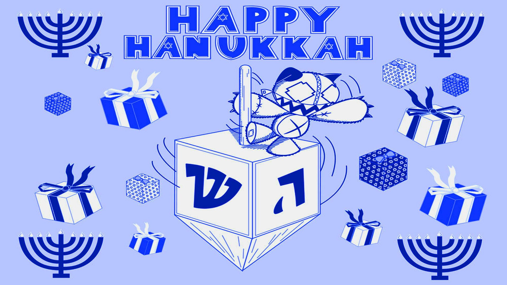 menorah, hanukiah, holiday, candle, jewish, chanukah, hanukkah, festival, 1080P, candelabrum, HD Wallpaper