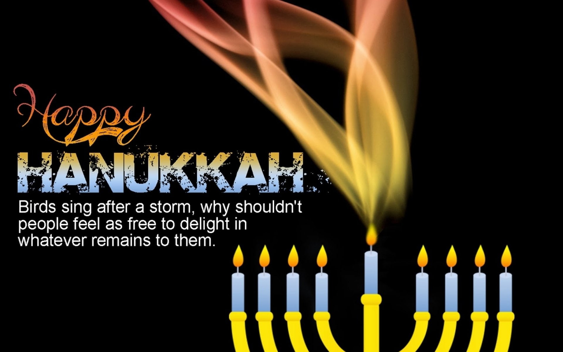 chanukah, hanukiah, jewish, hanukkah, menorah, 1080P, holiday, candle, candelabrum, festival, HD Wallpaper