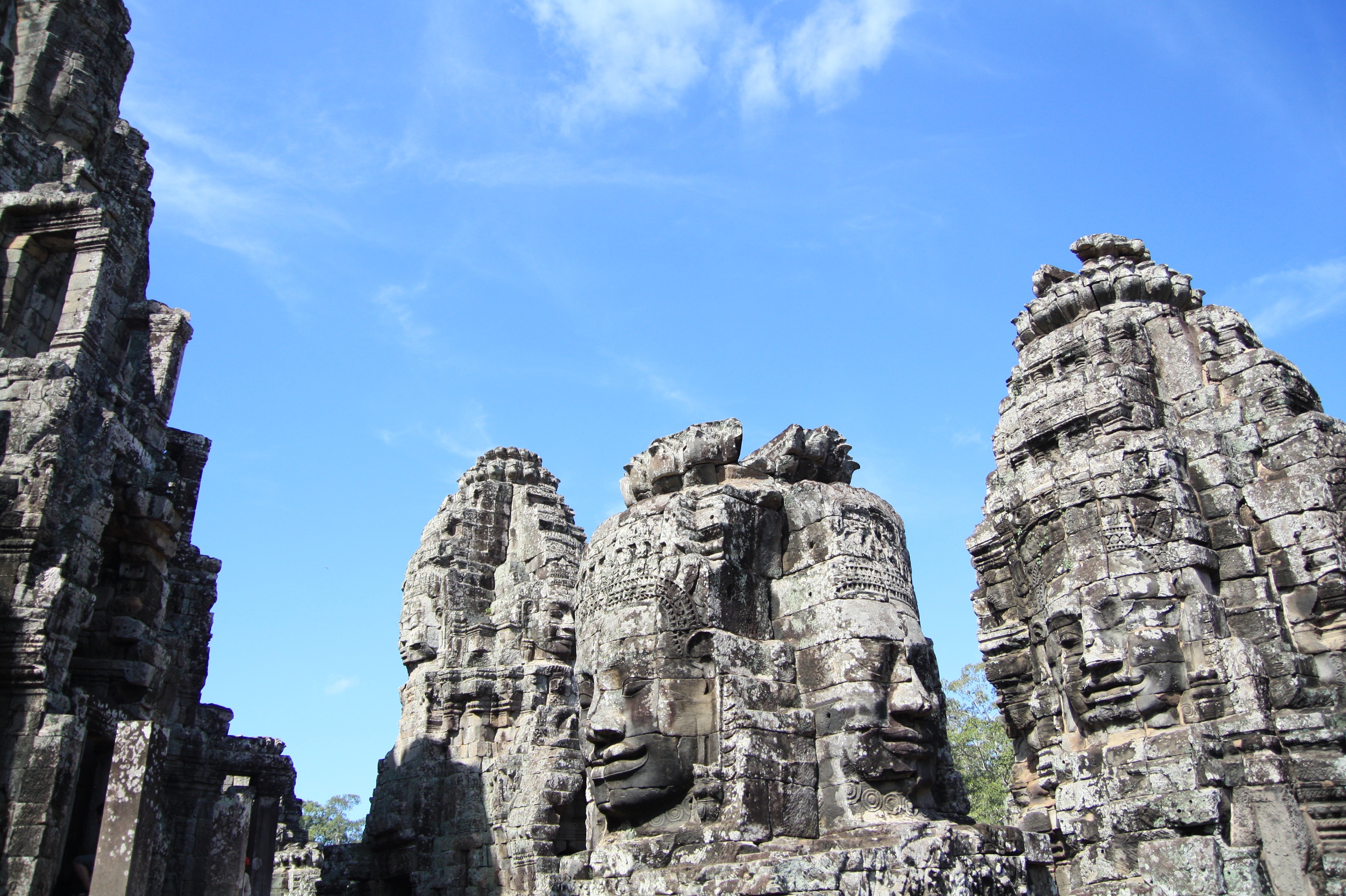 archaeology, human representation, travel, the past, belief, angkor wat, 2K, temple, ancient civilization, outdoors, gray, built structure, representation, HD Wallpaper