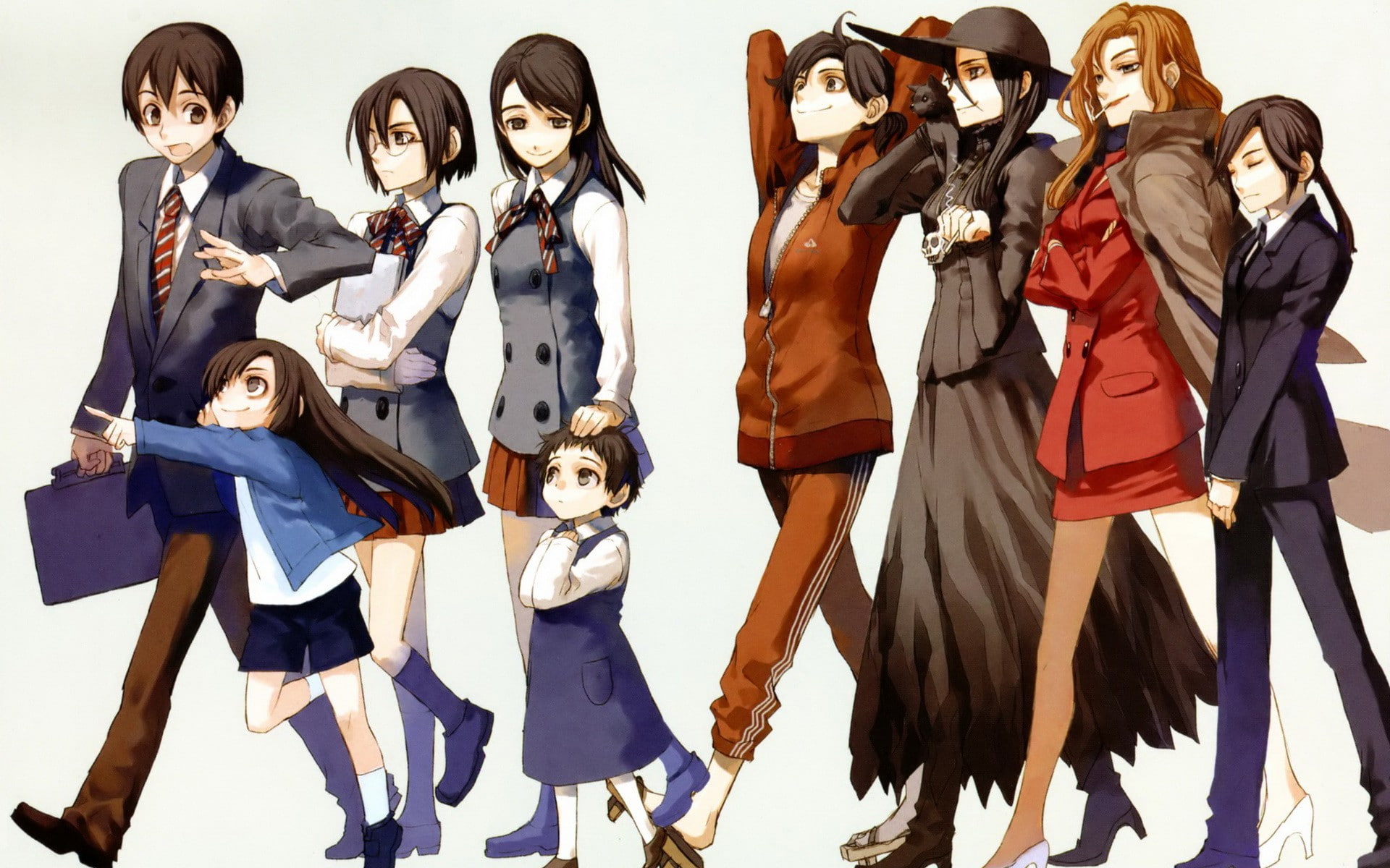 Jūzawa Benika, Kurenai Shinkurō, Inuzuka Yayoi, Hōzuki Yūno, Murakami Ginko, Kuhōin Murasaki, 1080P, Kure-nai, HD Wallpaper
