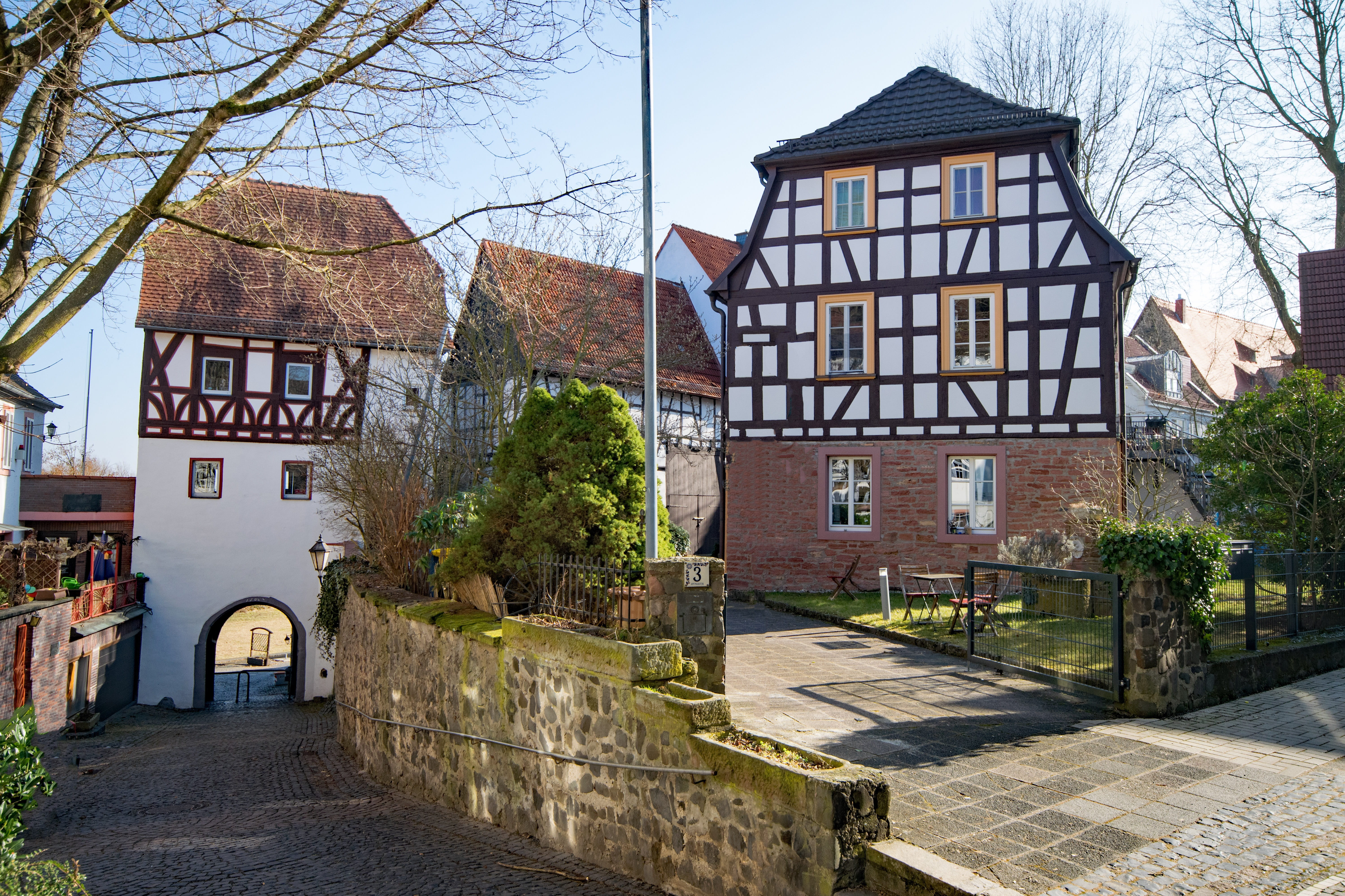 architecture And Buildings, building Exterior, street, old town, fachwerkhaus, no people, wall, plant, tree, the past, house, nature, truss, footpath, transportation, HD Wallpaper