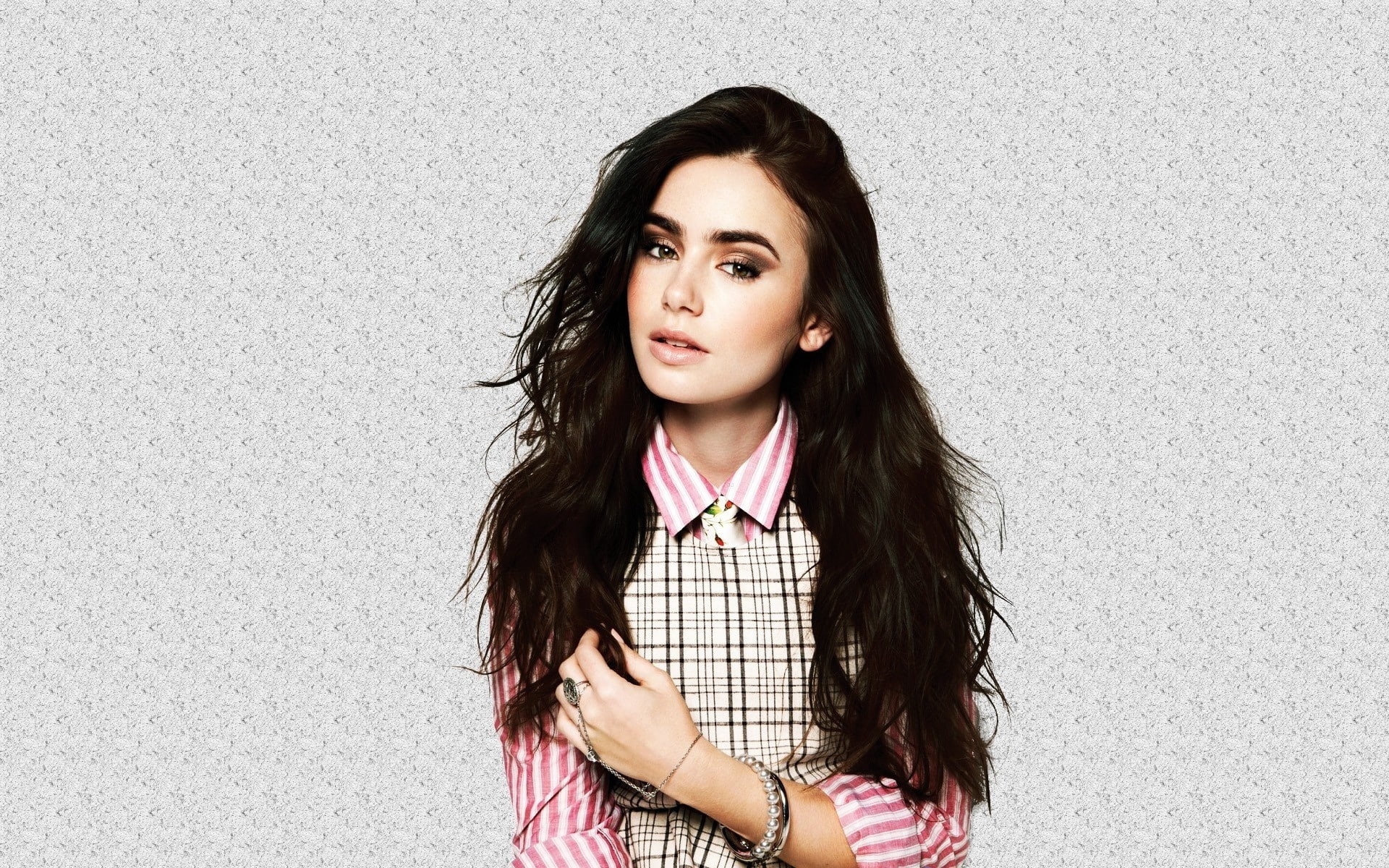 Lily, Collins, 1080P, HD Wallpaper